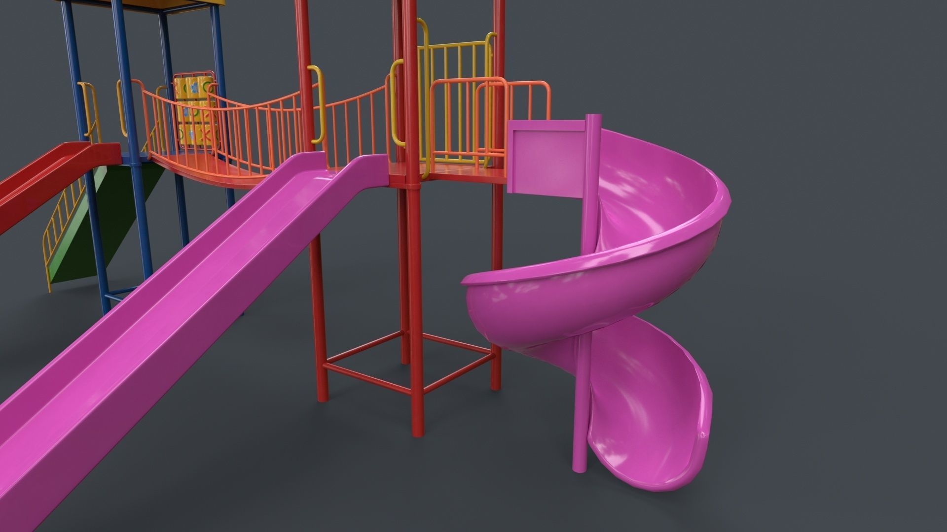 PBR Playground Outdoor Jungle Gym 14 Low-poly 3D model_23