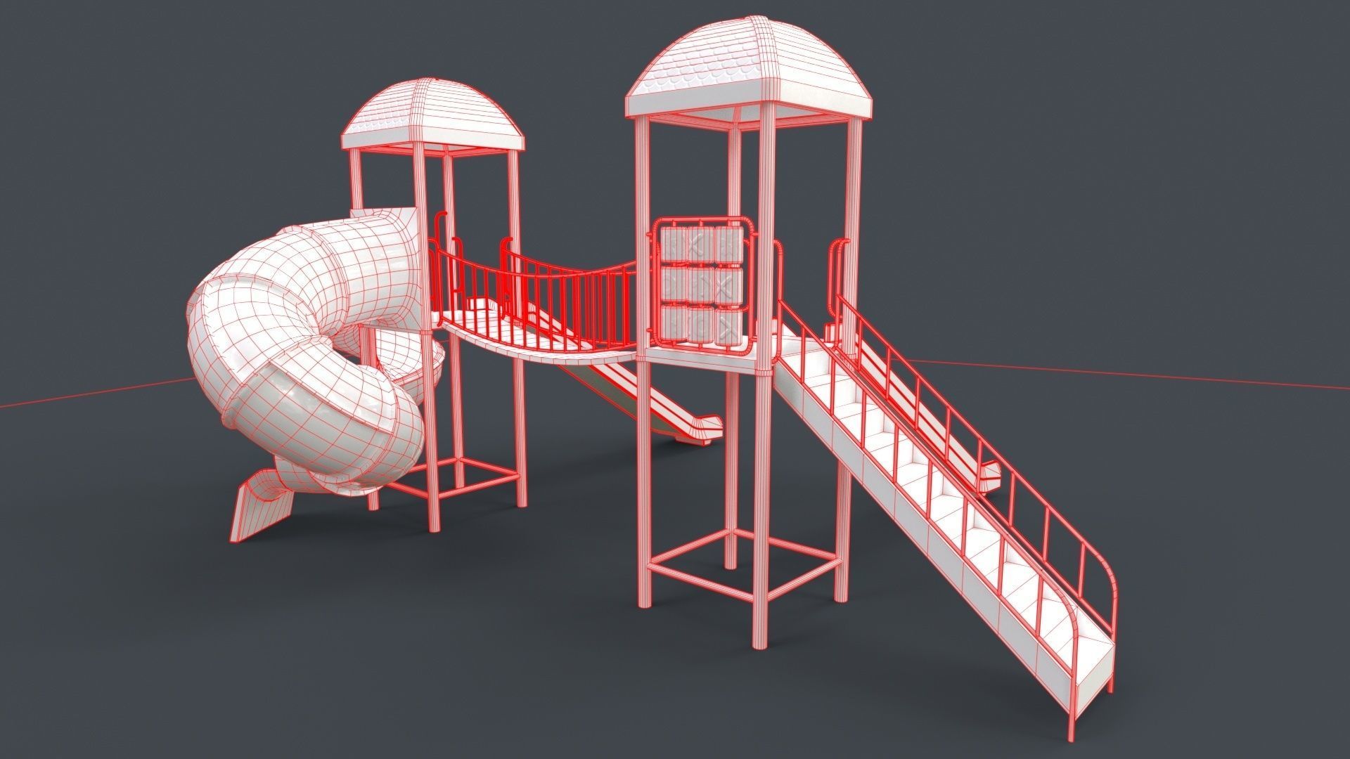 PBR Playground Outdoor Jungle Gym 14 Low-poly 3D model_127