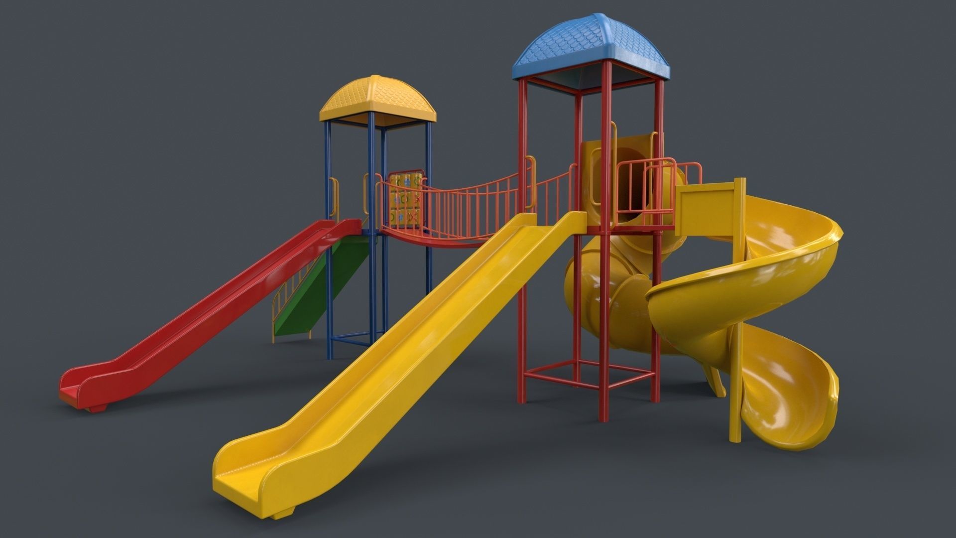 PBR Playground Outdoor Jungle Gym 14 Low-poly 3D model_91