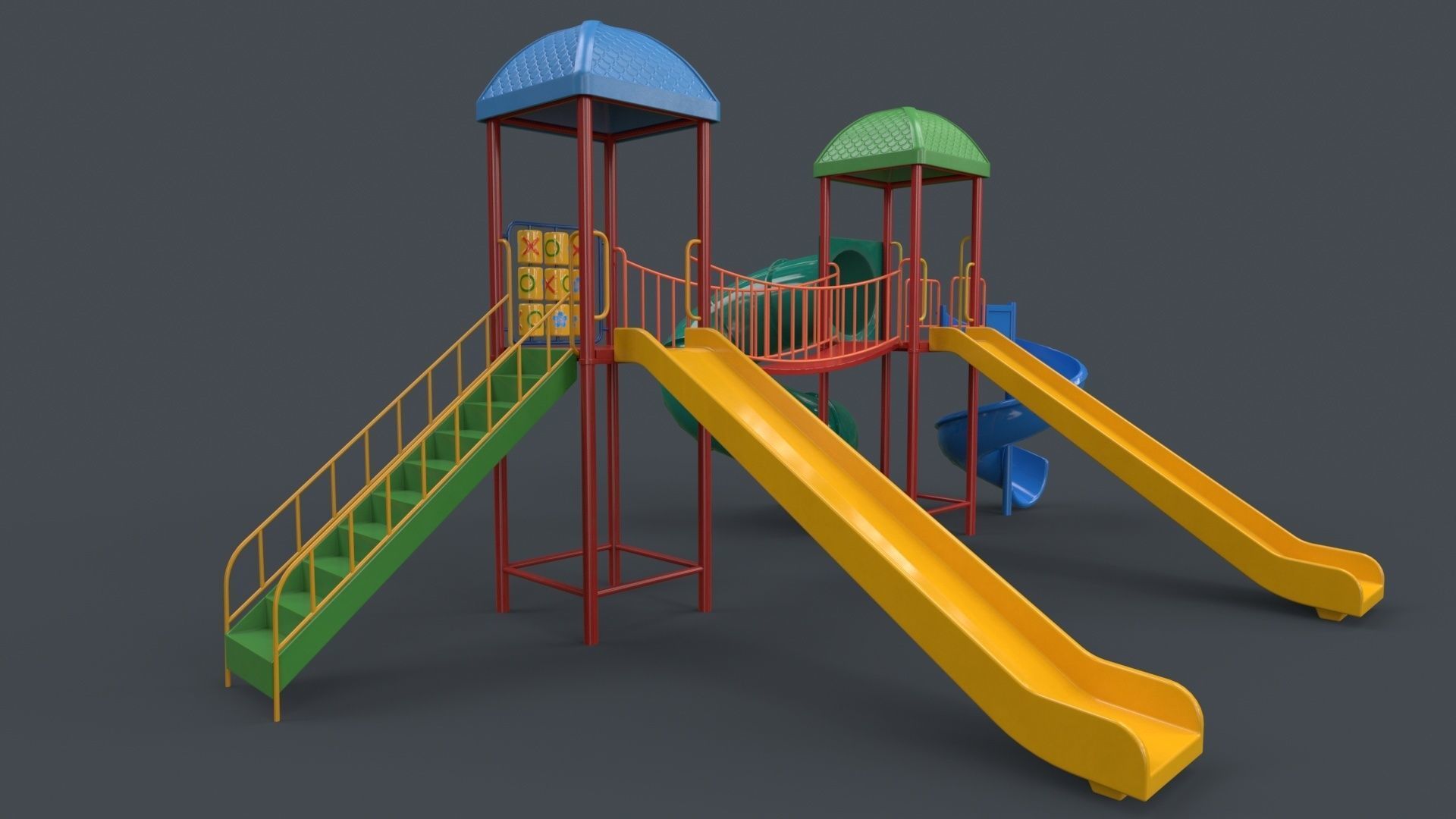 PBR Playground Outdoor Jungle Gym 14 Low-poly 3D model_48