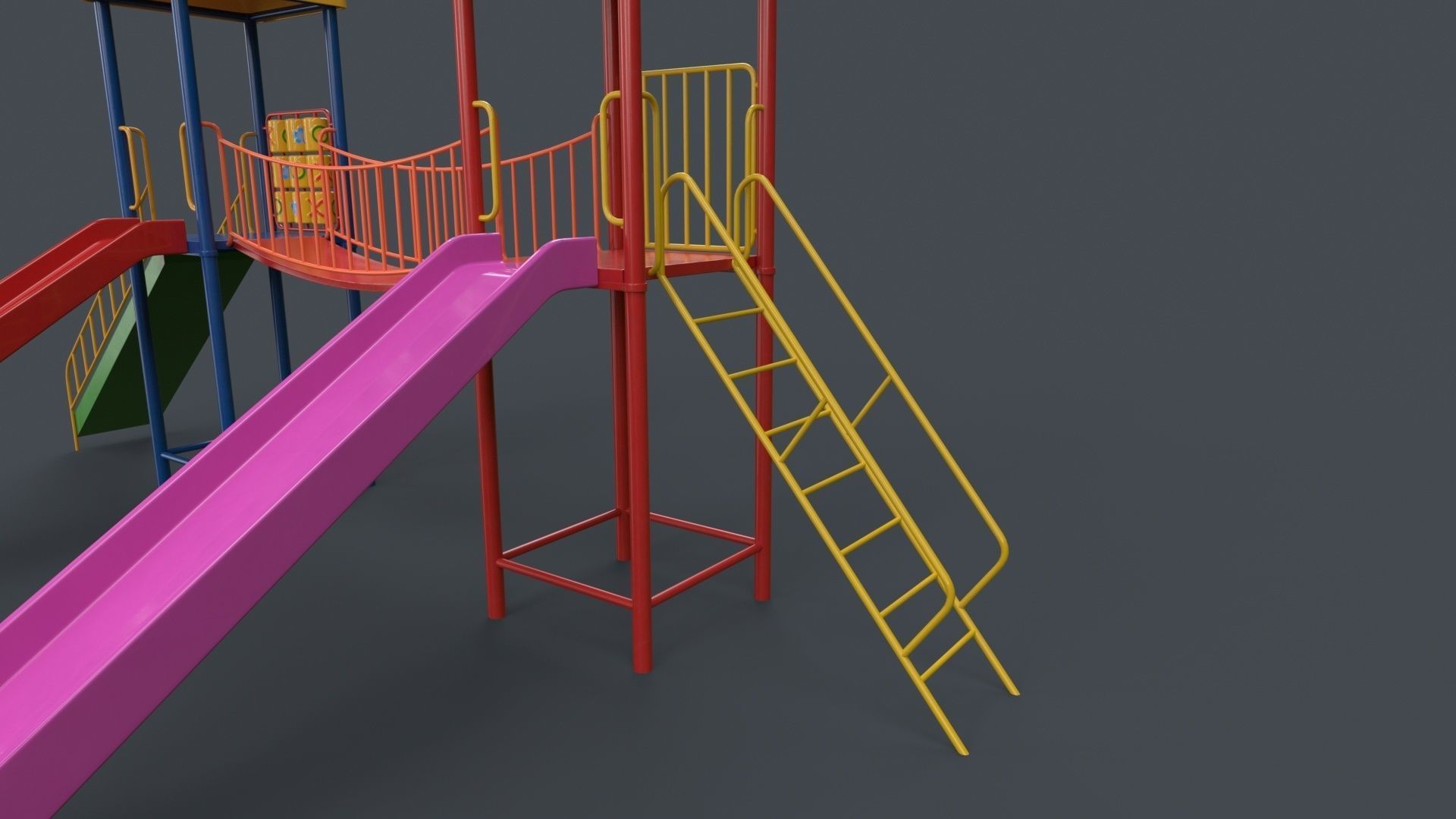 PBR Playground Outdoor Jungle Gym 14 Low-poly 3D model_24