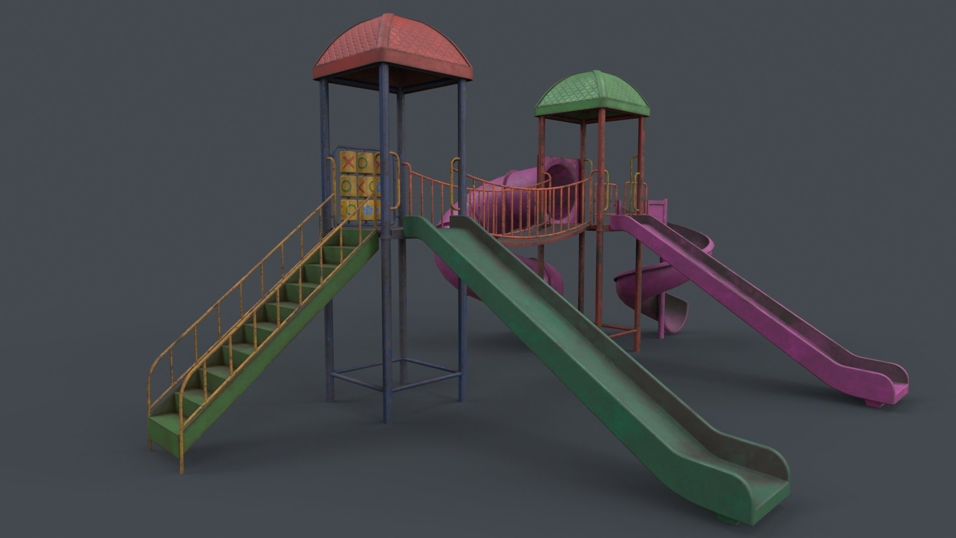 PBR Playground Outdoor Jungle Gym 14 Low-poly 3D model_65