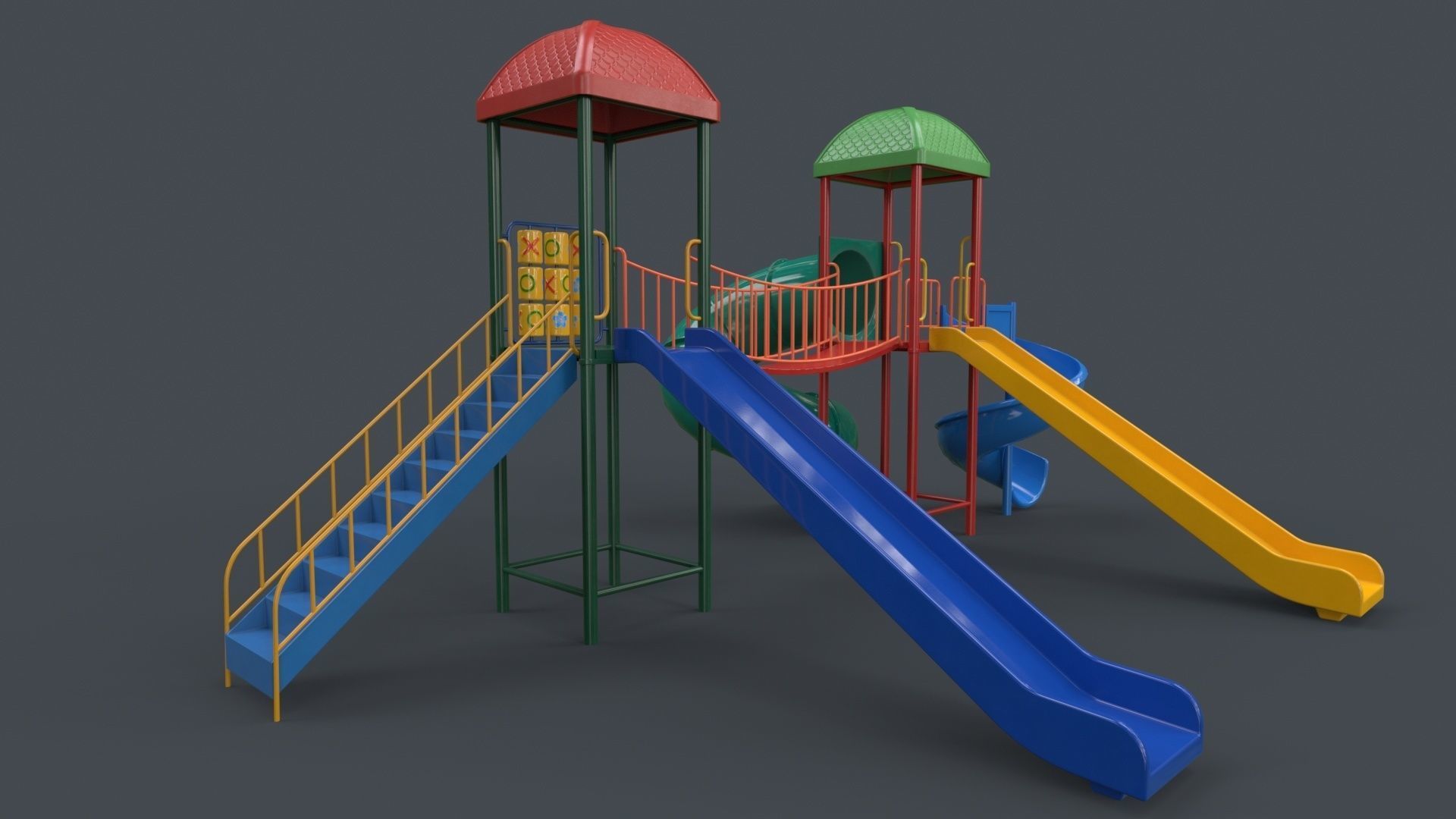 PBR Playground Outdoor Jungle Gym 14 Low-poly 3D model_42