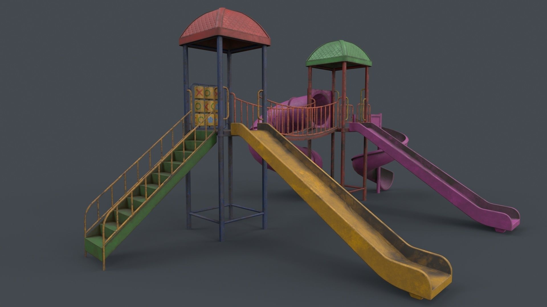 PBR Playground Outdoor Jungle Gym 14 Low-poly 3D model_66