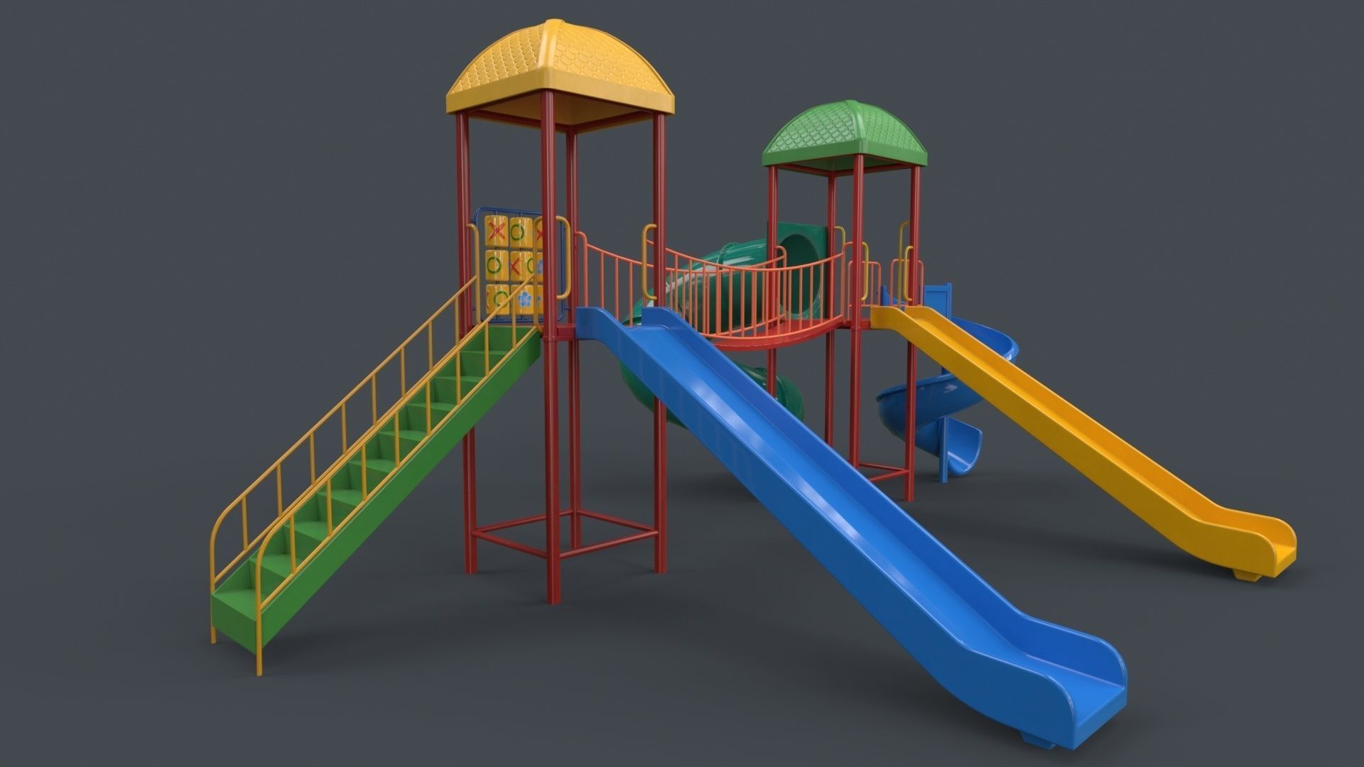 PBR Playground Outdoor Jungle Gym 14 Low-poly 3D model_52