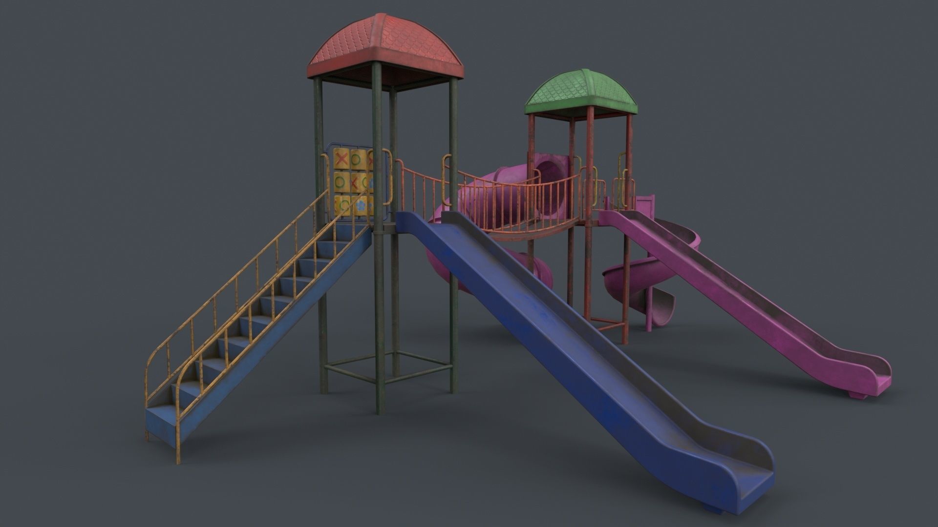 PBR Playground Outdoor Jungle Gym 14 Low-poly 3D model_63