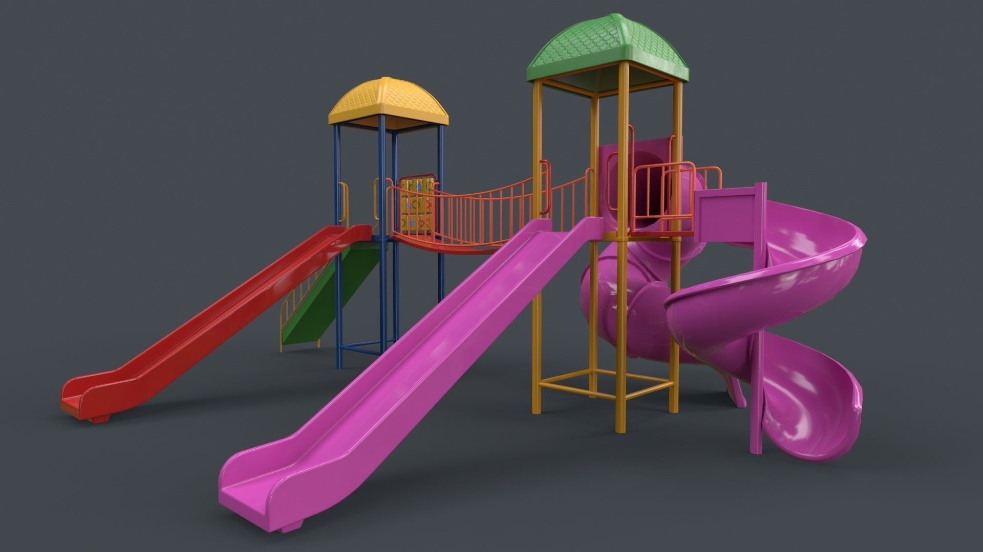 PBR Playground Outdoor Jungle Gym 14 Low-poly 3D model_77