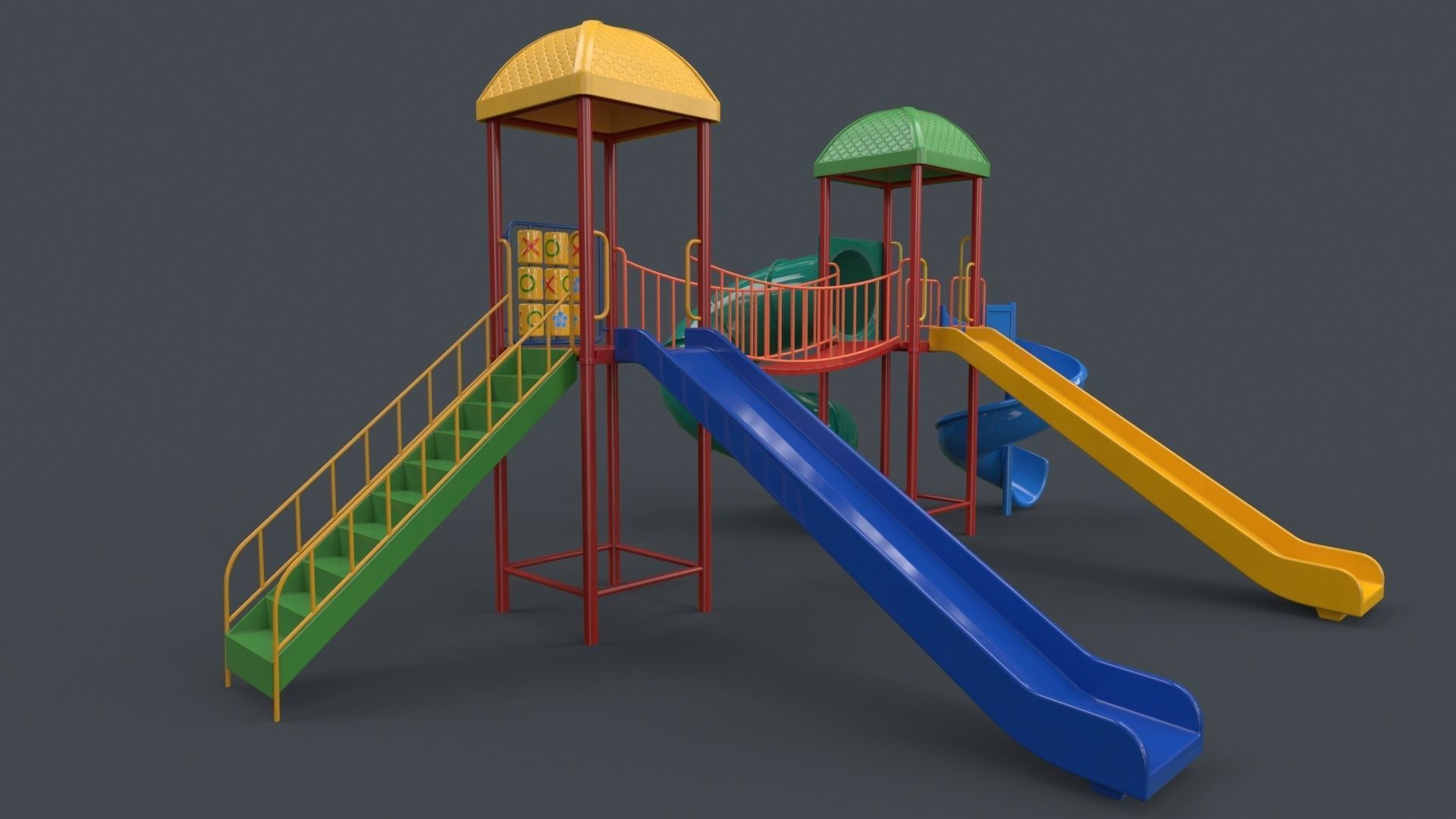 PBR Playground Outdoor Jungle Gym 14 Low-poly 3D model_51