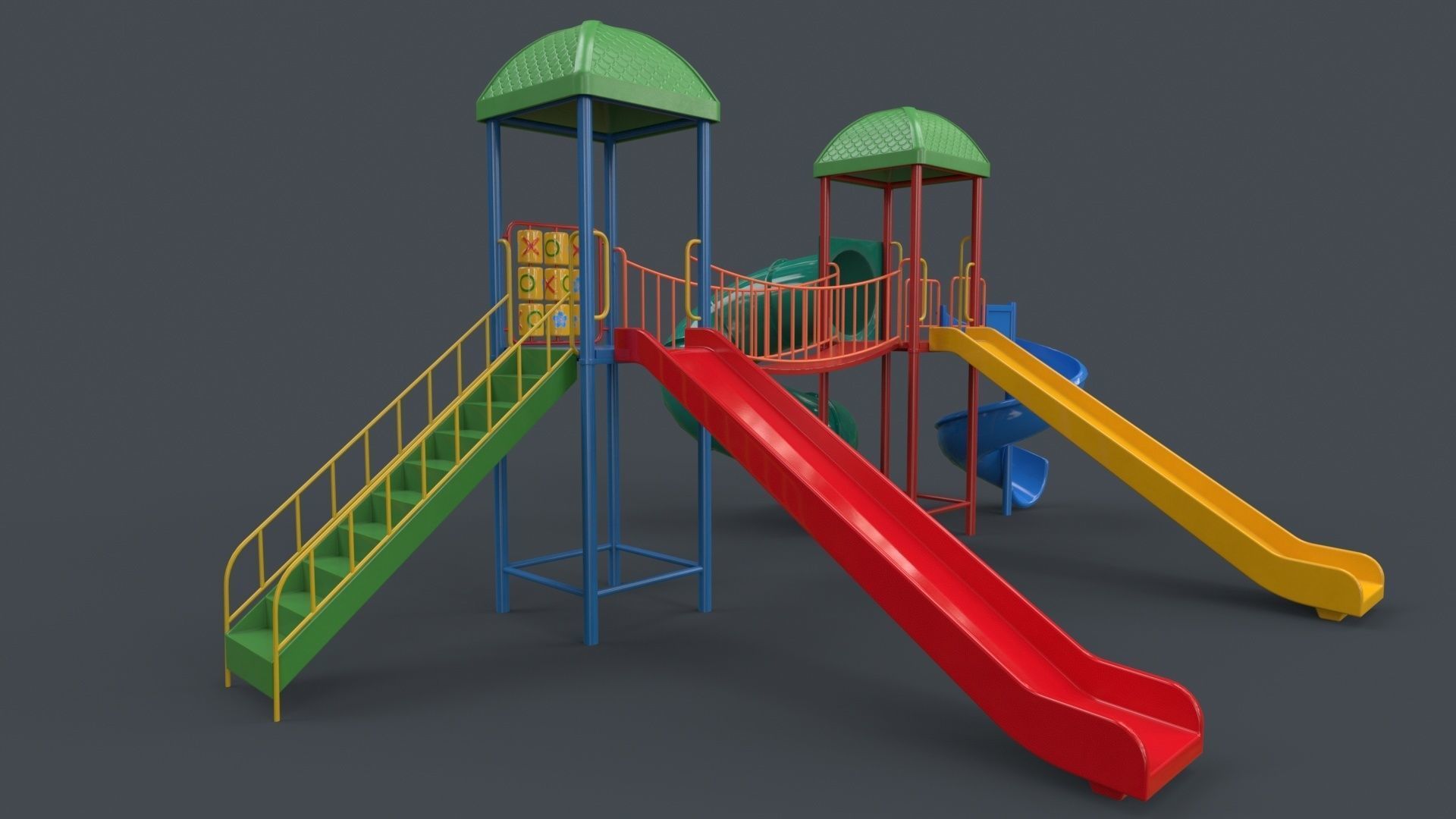 PBR Playground Outdoor Jungle Gym 14 Low-poly 3D model_38