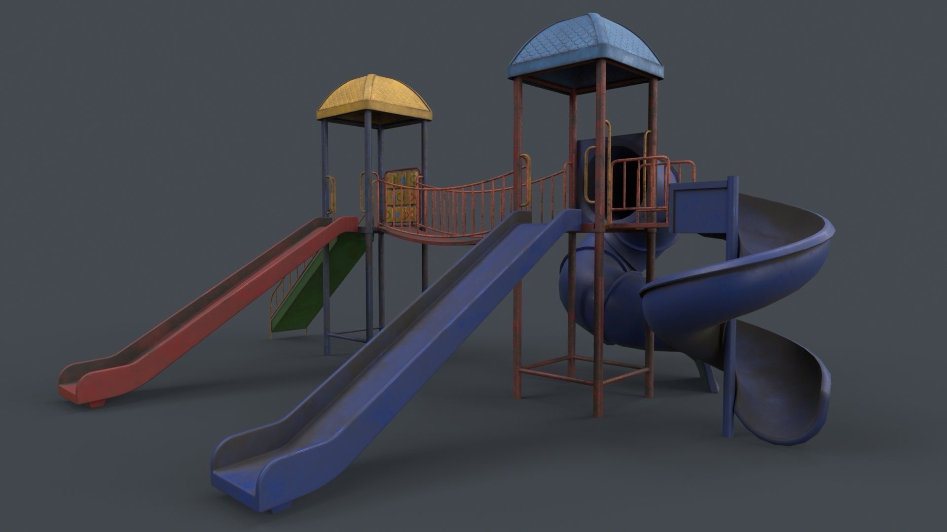 PBR Playground Outdoor Jungle Gym 14 Low-poly 3D model_110