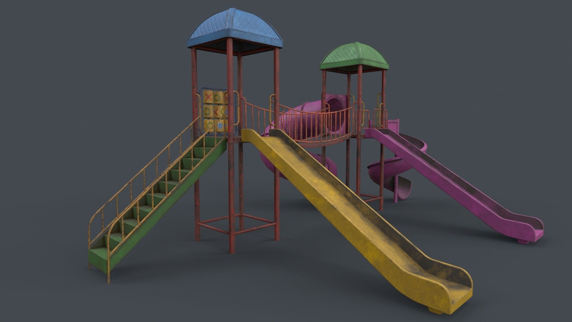 PBR Playground Outdoor Jungle Gym 14 Low-poly 3D model_70