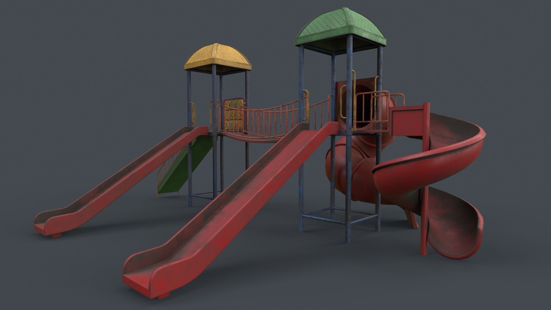 PBR Playground Outdoor Jungle Gym 14 Low-poly 3D model_101