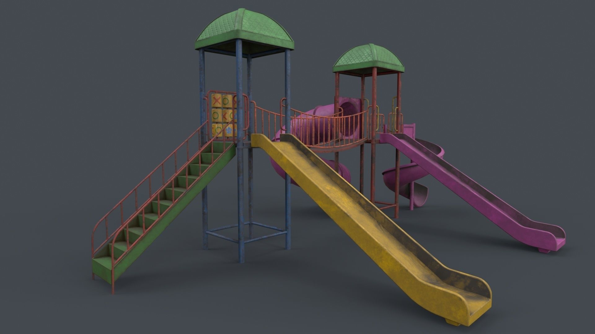 PBR Playground Outdoor Jungle Gym 14 Low-poly 3D model_61