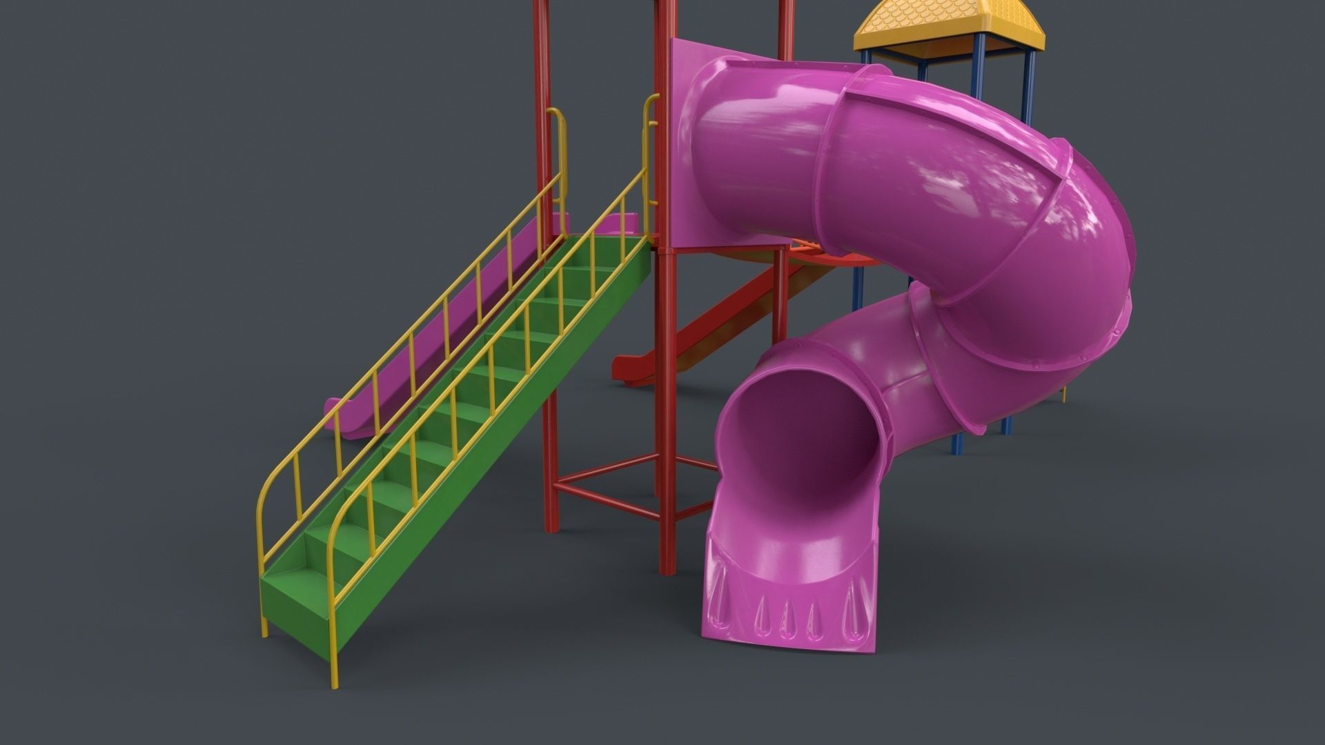 PBR Playground Outdoor Jungle Gym 14 Low-poly 3D model_33