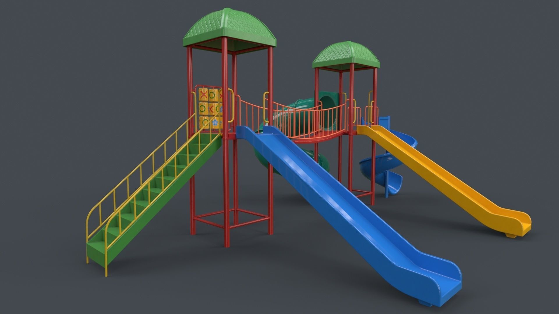 PBR Playground Outdoor Jungle Gym 14 Low-poly 3D model_36
