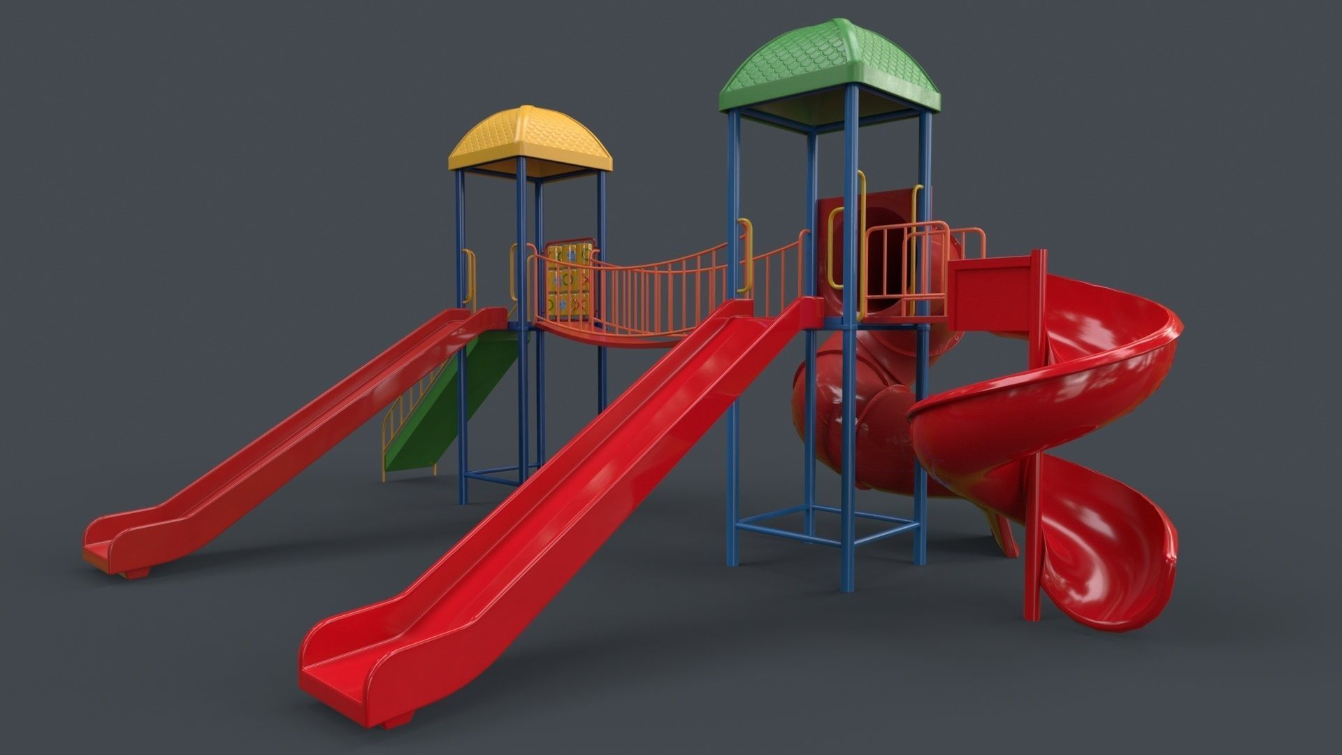 PBR Playground Outdoor Jungle Gym 14 Low-poly 3D model_80