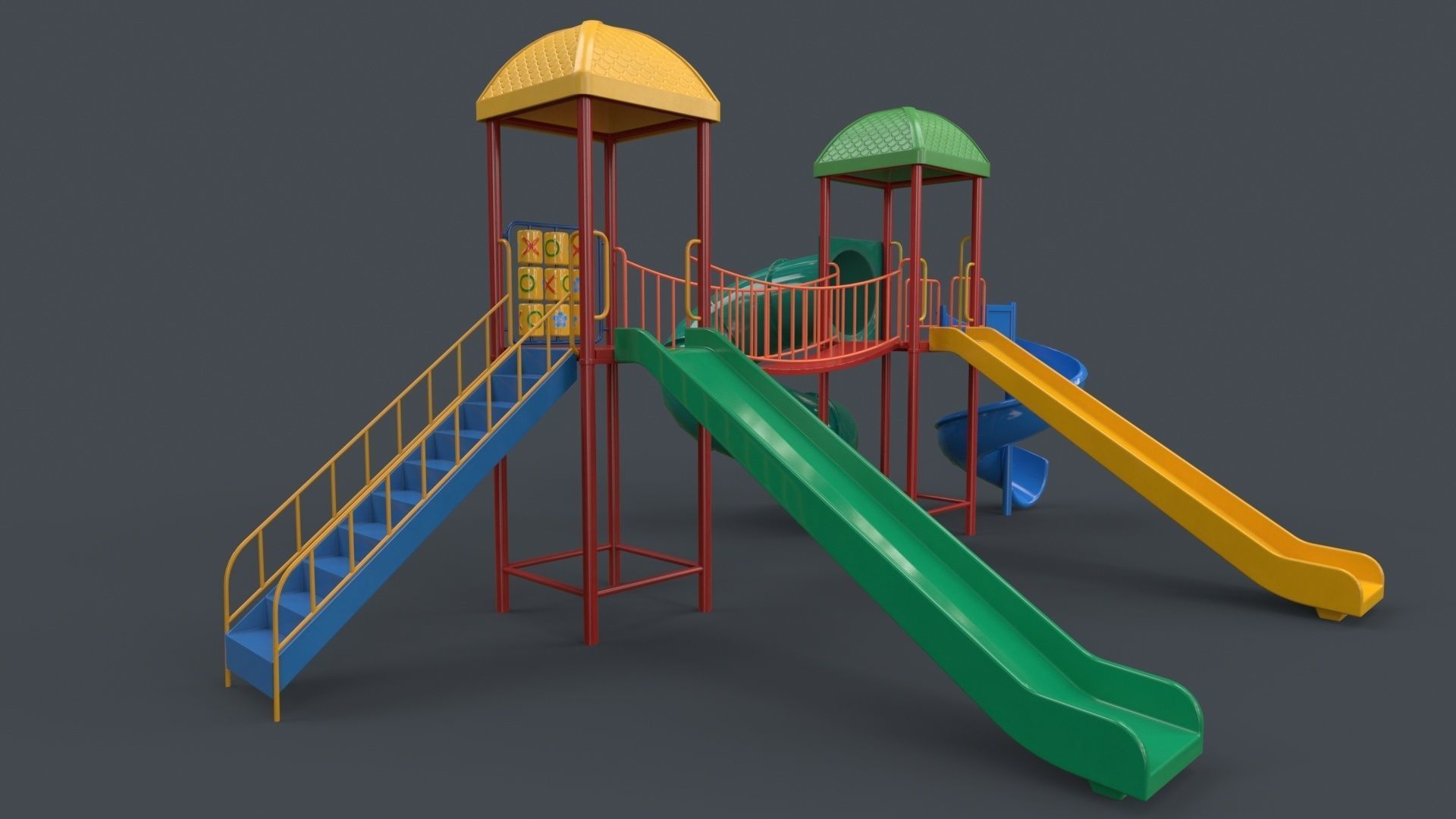 PBR Playground Outdoor Jungle Gym 14 Low-poly 3D model_50