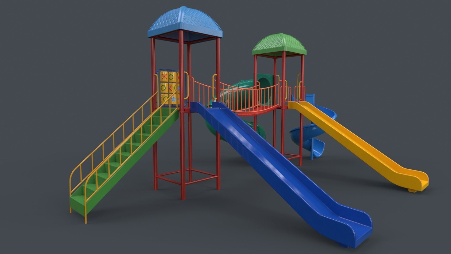 PBR Playground Outdoor Jungle Gym 14 Low-poly 3D model_47