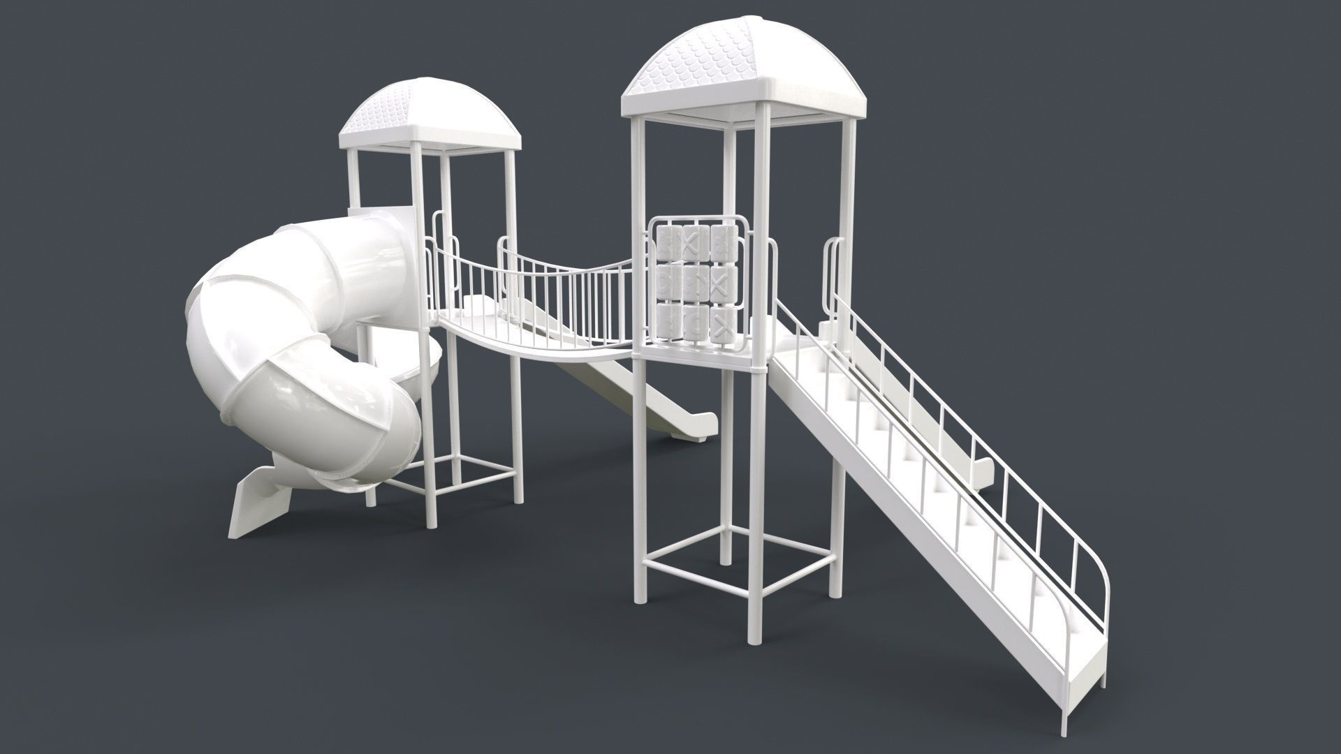 PBR Playground Outdoor Jungle Gym 14 Low-poly 3D model_122