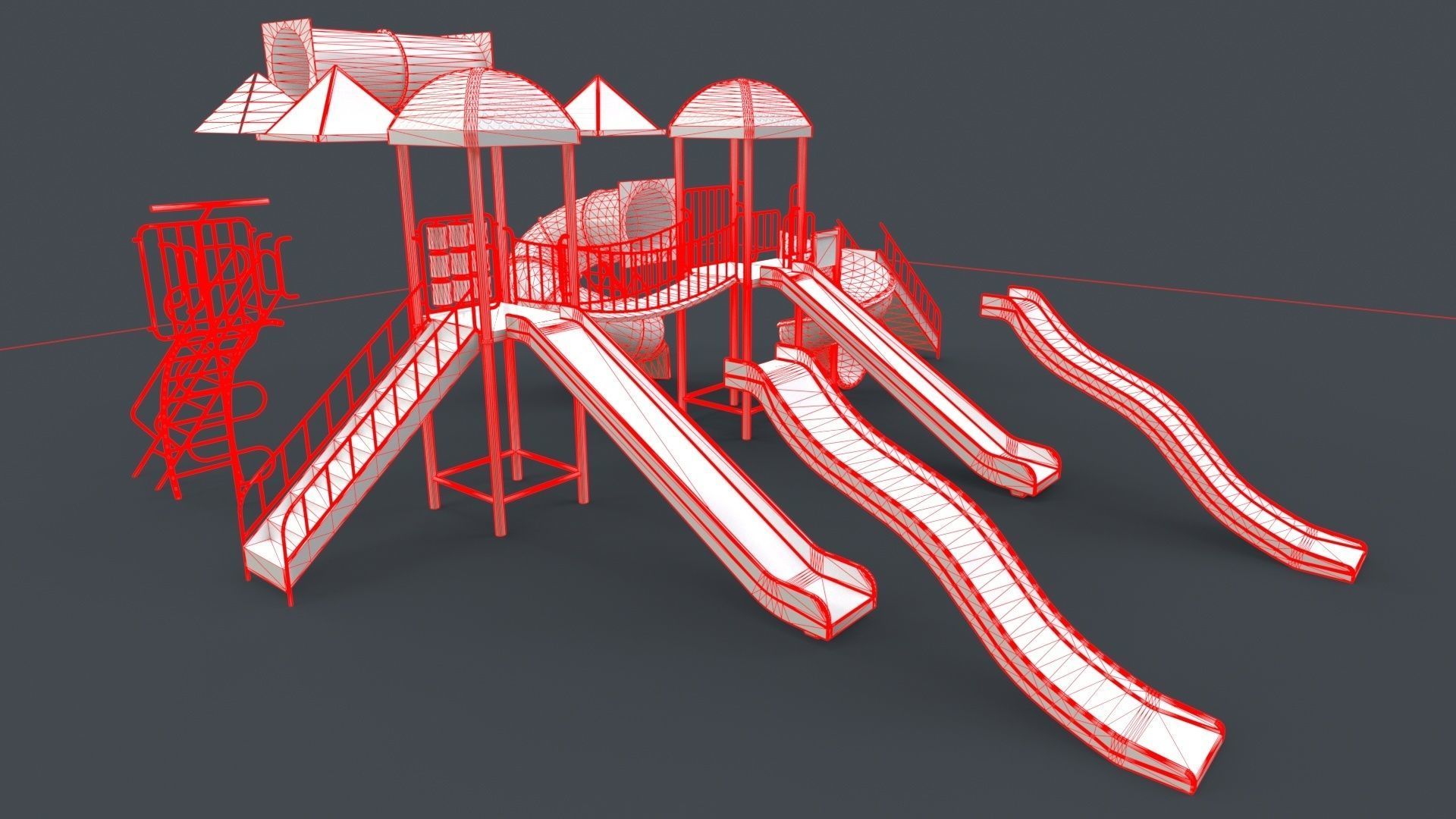 PBR Playground Outdoor Jungle Gym 14 Low-poly 3D model_123
