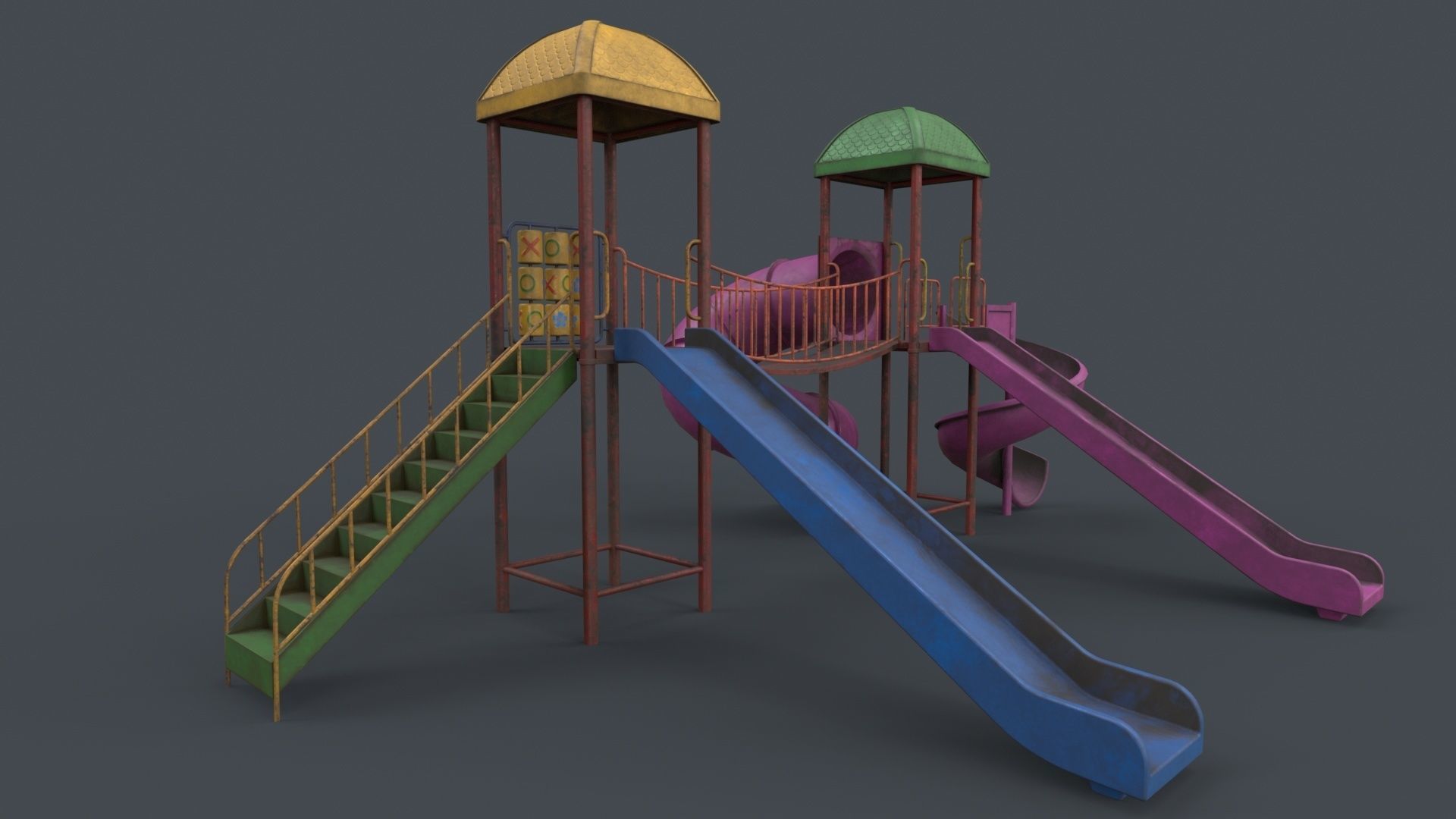 PBR Playground Outdoor Jungle Gym 14 Low-poly 3D model_73