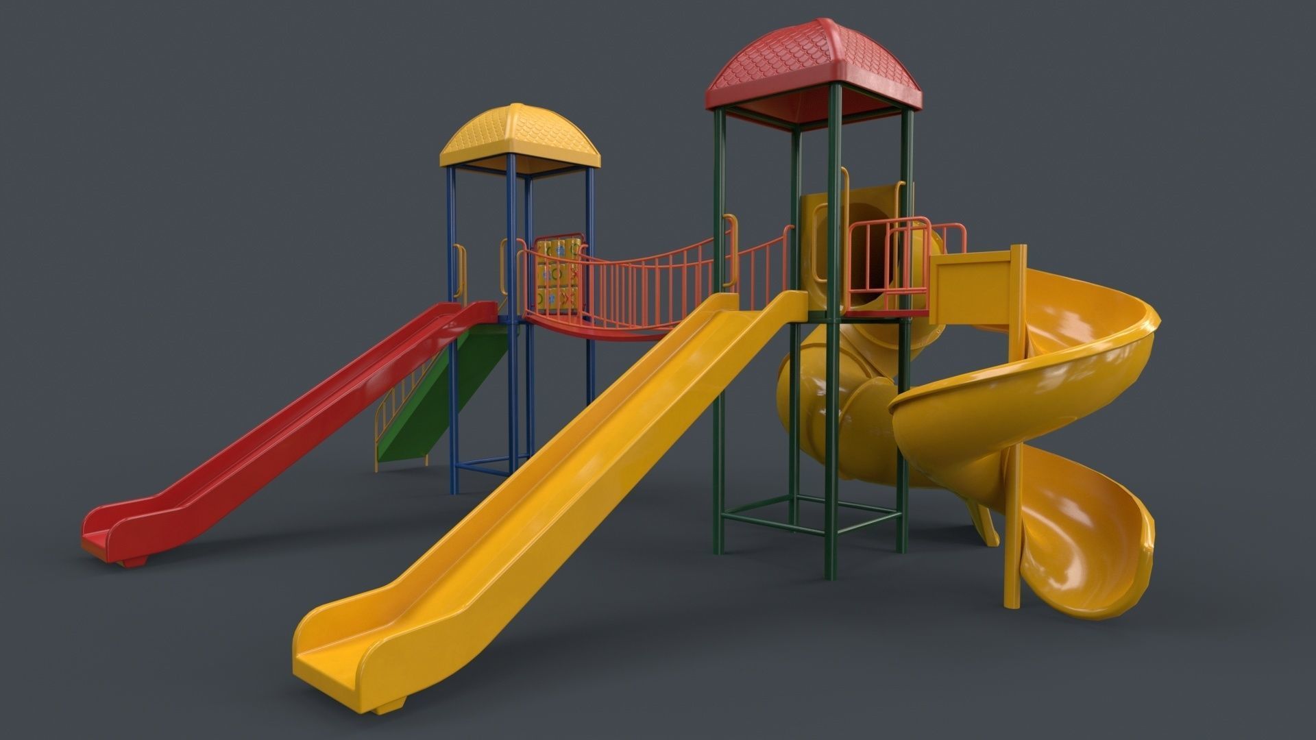 PBR Playground Outdoor Jungle Gym 14 Low-poly 3D model_85