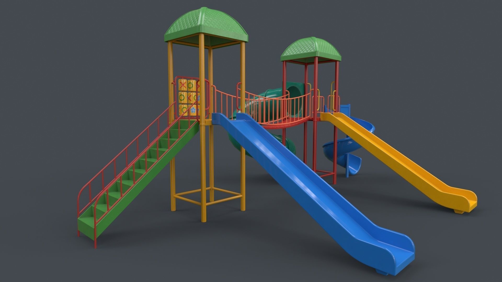 PBR Playground Outdoor Jungle Gym 14 Low-poly 3D model_34
