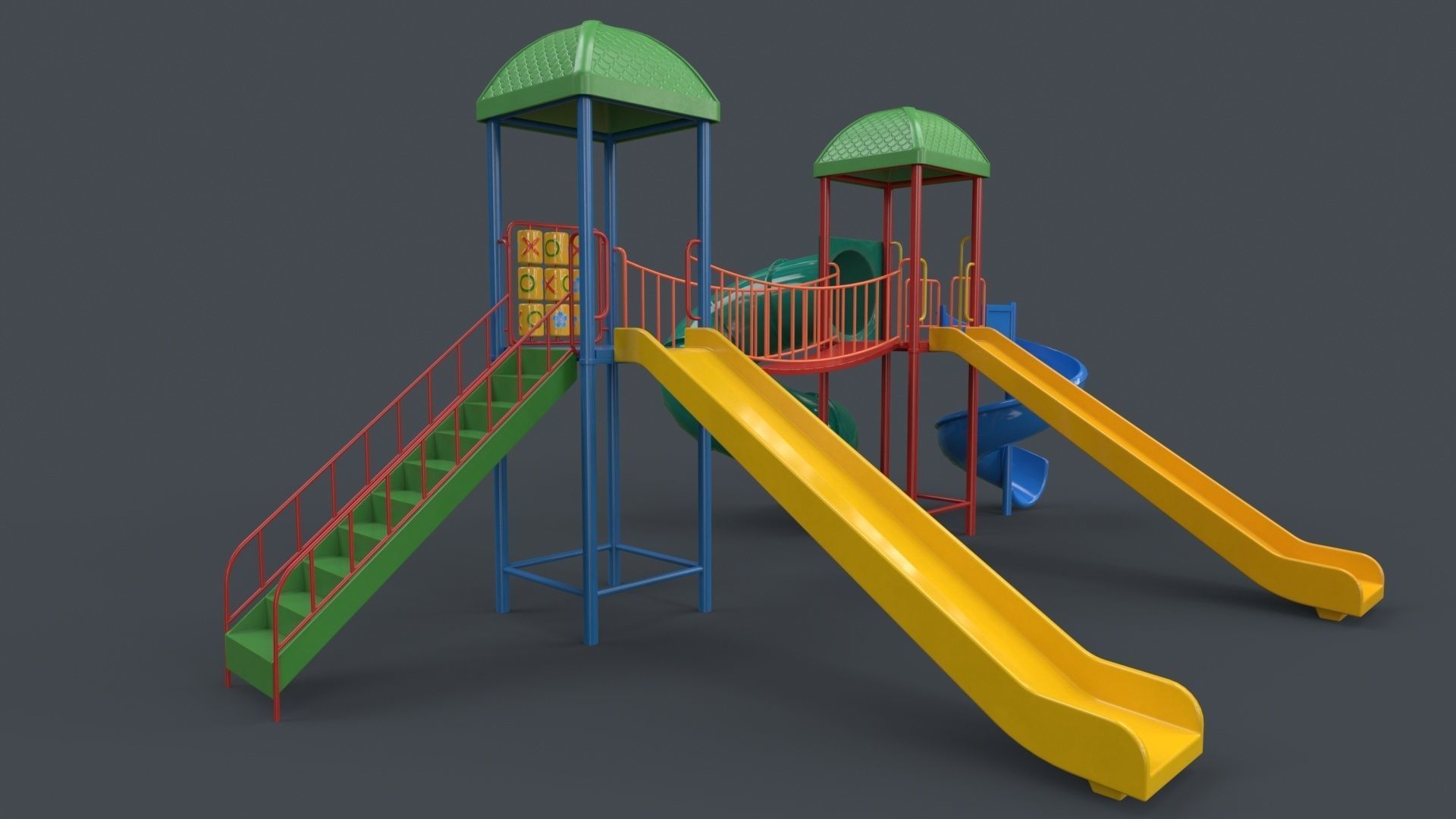 PBR Playground Outdoor Jungle Gym 14 Low-poly 3D model_40