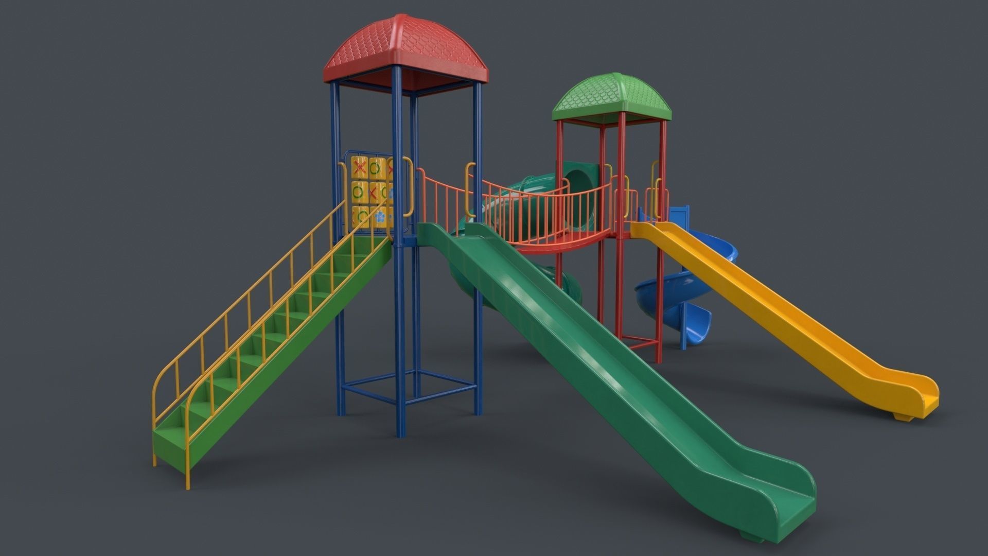 PBR Playground Outdoor Jungle Gym 14 Low-poly 3D model_44