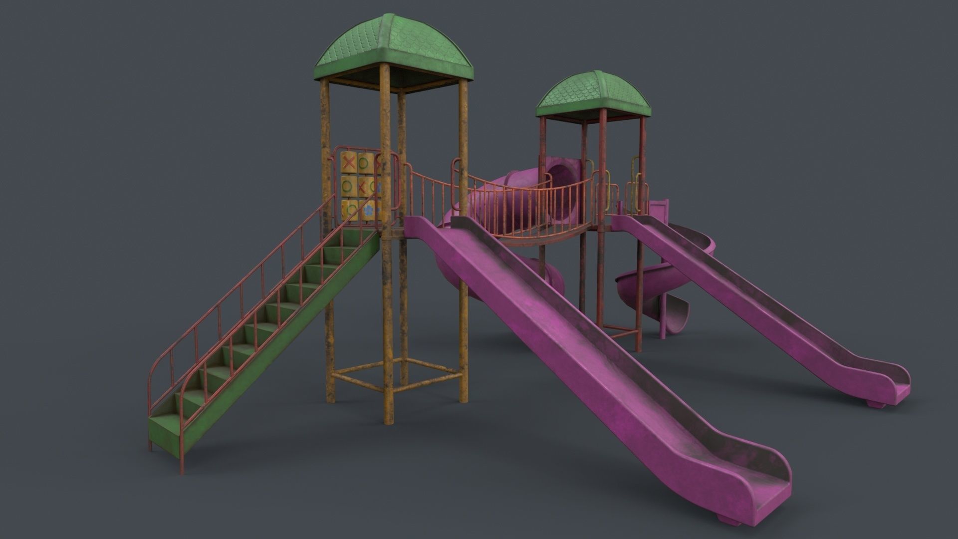 PBR Playground Outdoor Jungle Gym 14 Low-poly 3D model_56