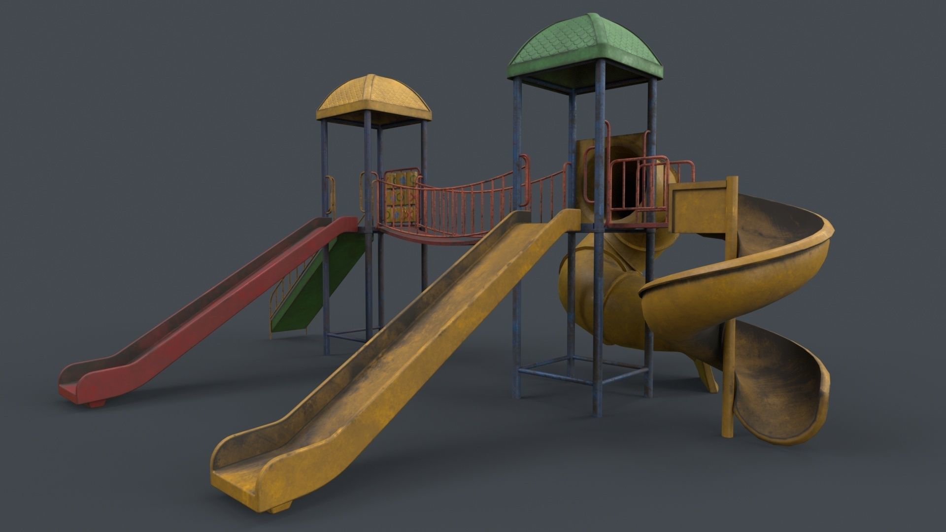 PBR Playground Outdoor Jungle Gym 14 Low-poly 3D model_104