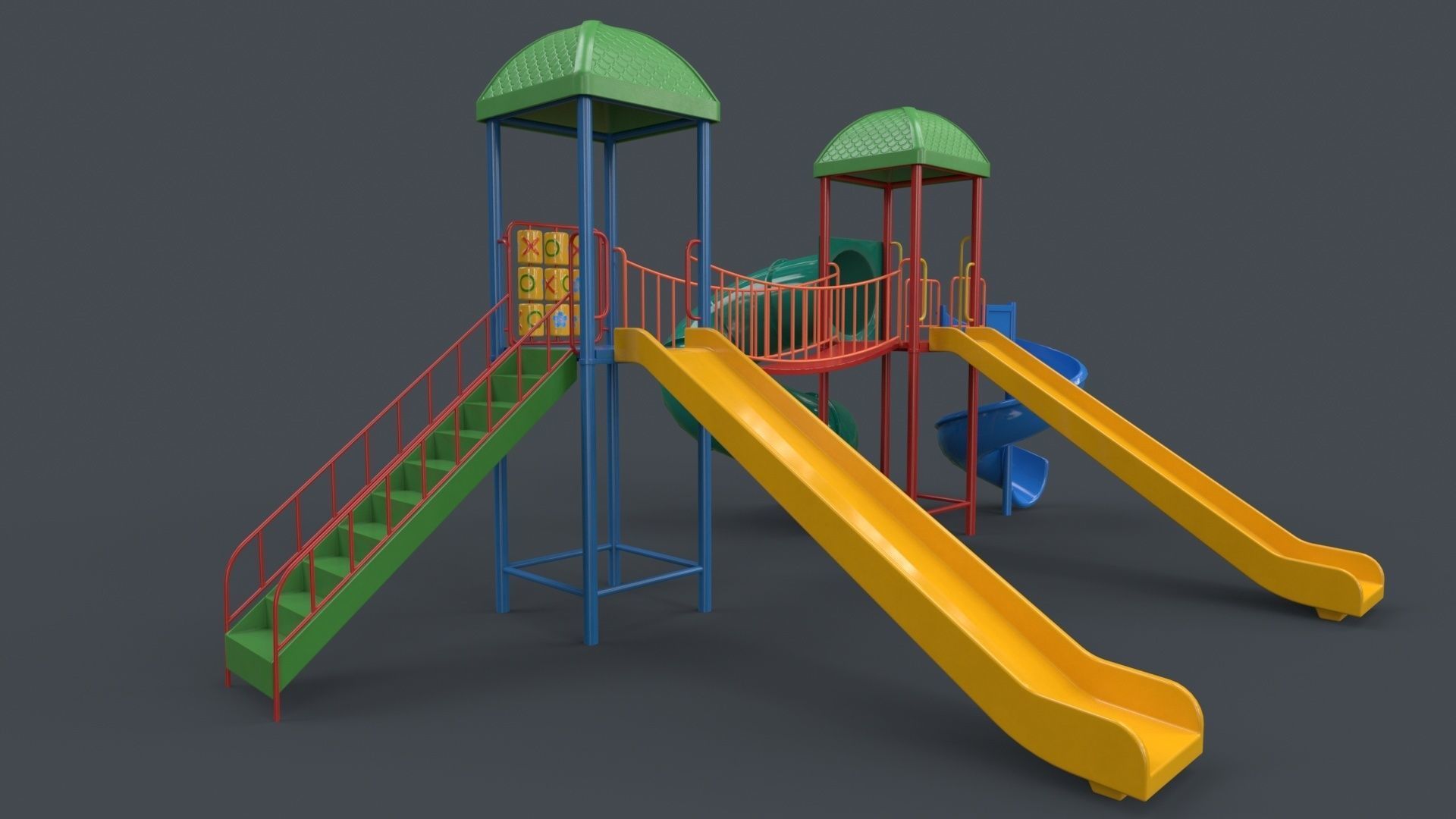 PBR Playground Outdoor Jungle Gym 14 Low-poly 3D model_41