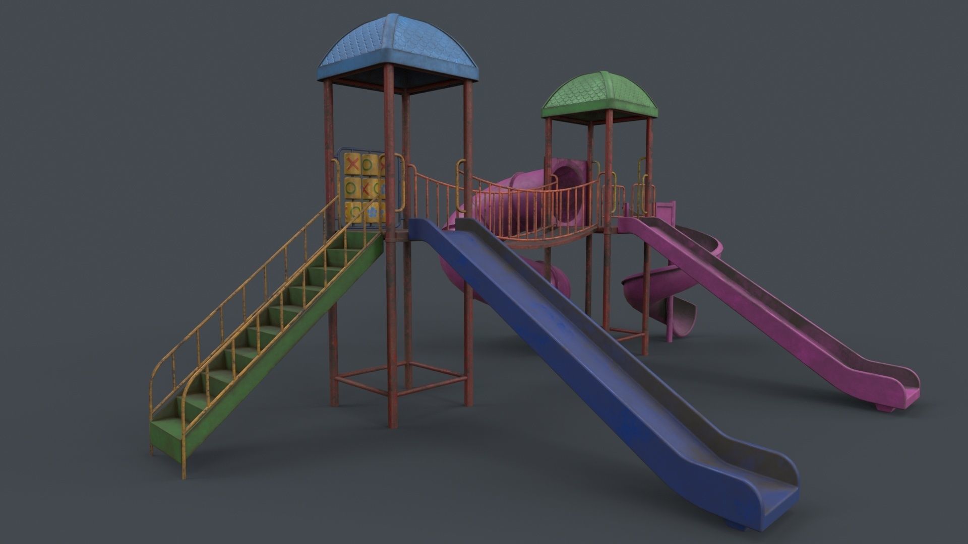 PBR Playground Outdoor Jungle Gym 14 Low-poly 3D model_68
