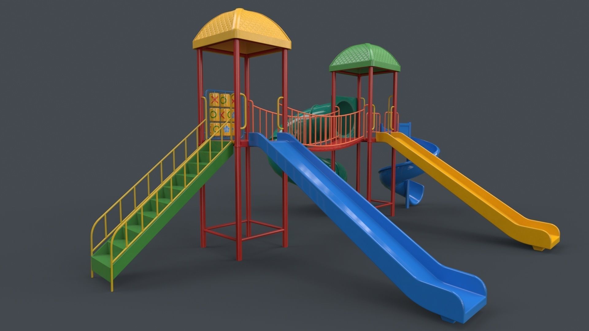 PBR Playground Outdoor Jungle Gym 14 Low-poly 3D model_53