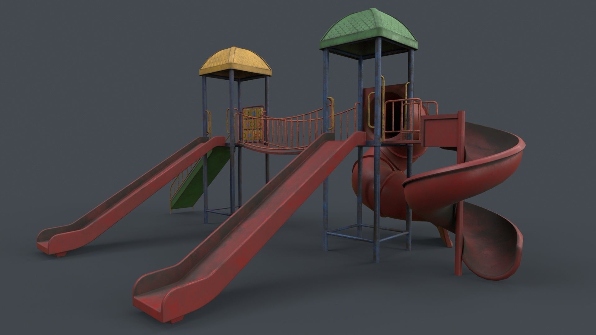 PBR Playground Outdoor Jungle Gym 14 Low-poly 3D model_102