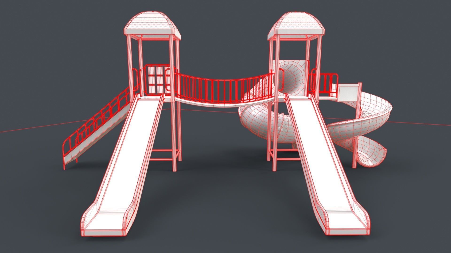 PBR Playground Outdoor Jungle Gym 14 Low-poly 3D model_125