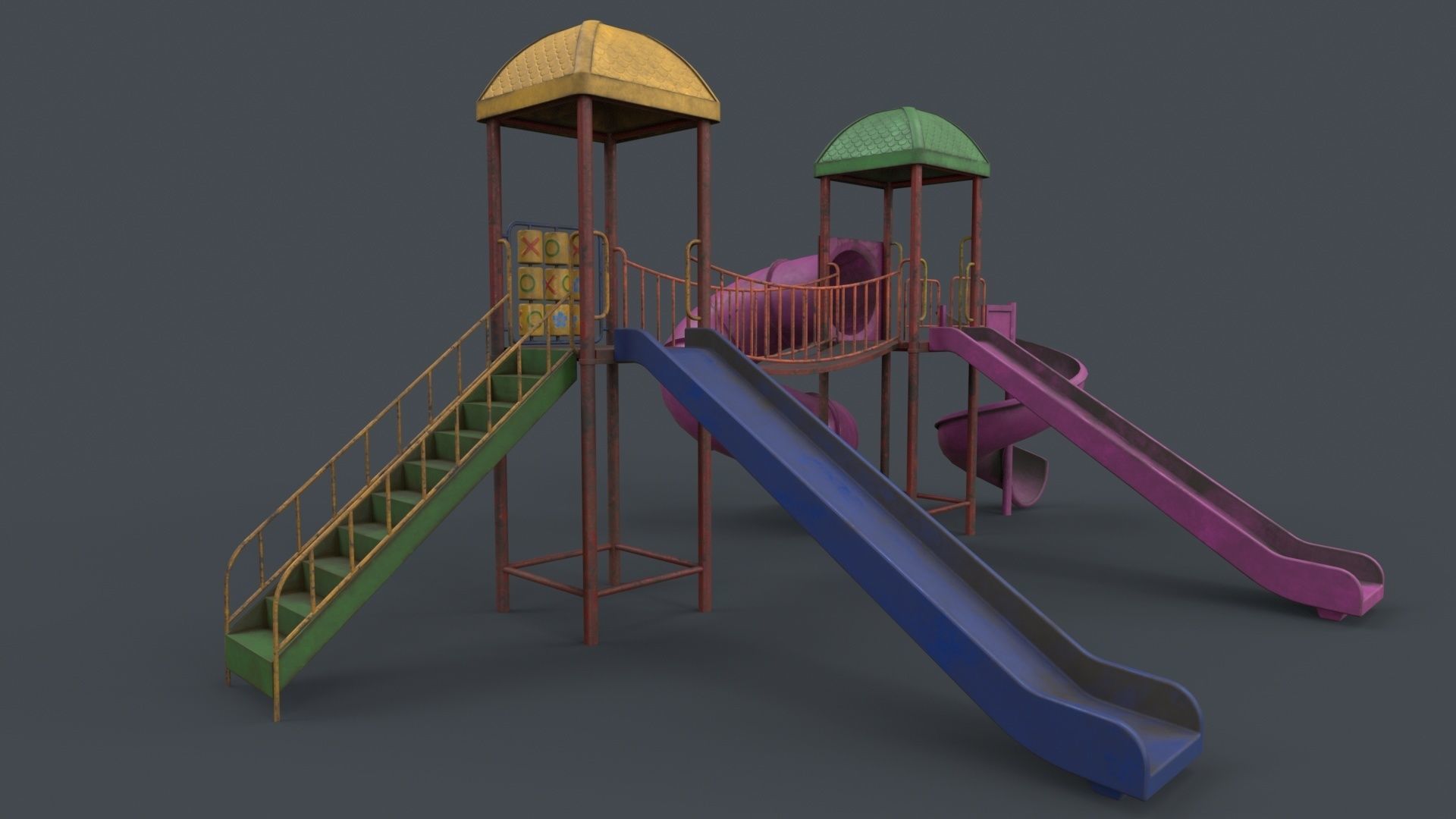 PBR Playground Outdoor Jungle Gym 14 Low-poly 3D model_72