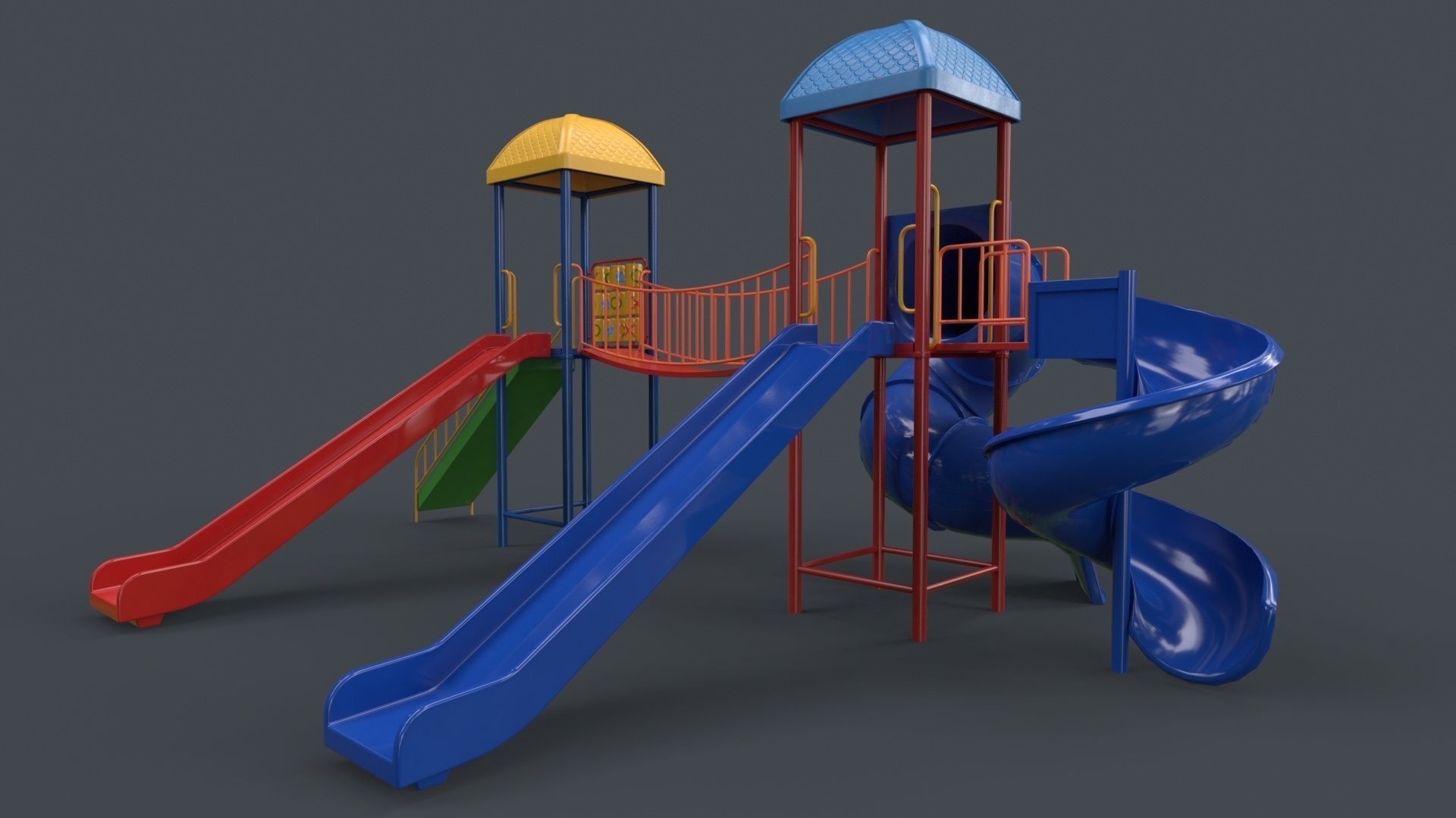 PBR Playground Outdoor Jungle Gym 14 Low-poly 3D model_89