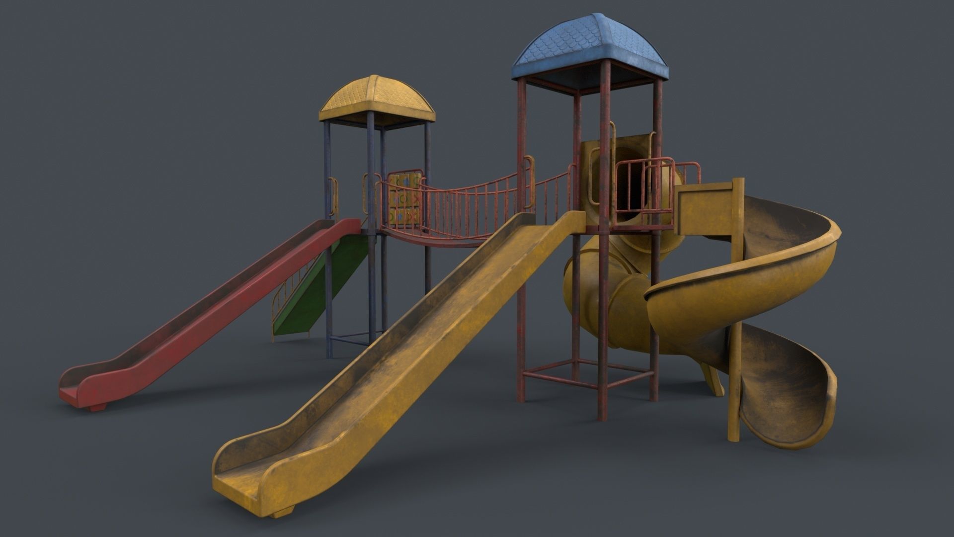 PBR Playground Outdoor Jungle Gym 14 Low-poly 3D model_111