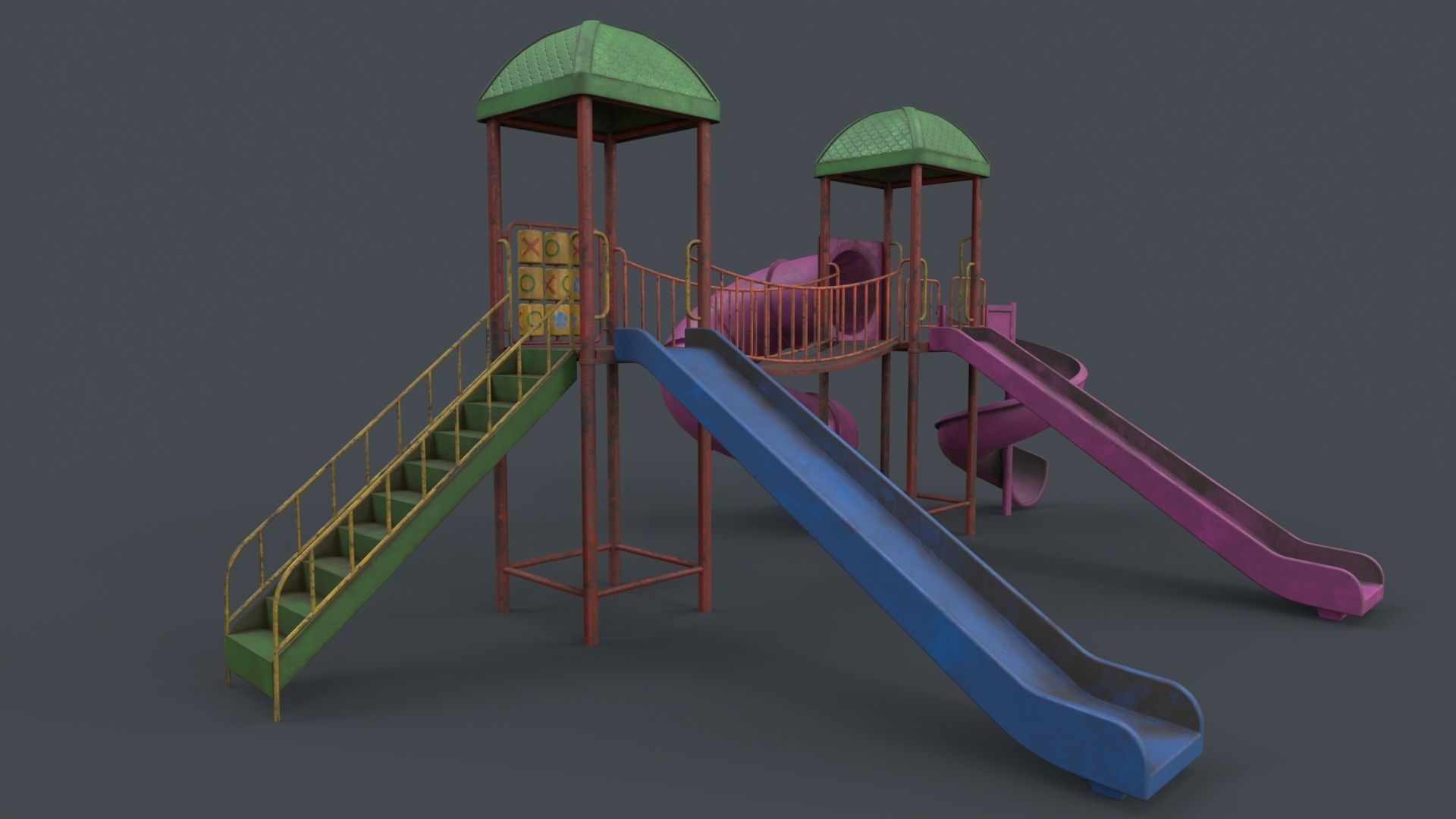 PBR Playground Outdoor Jungle Gym 14 Low-poly 3D model_57