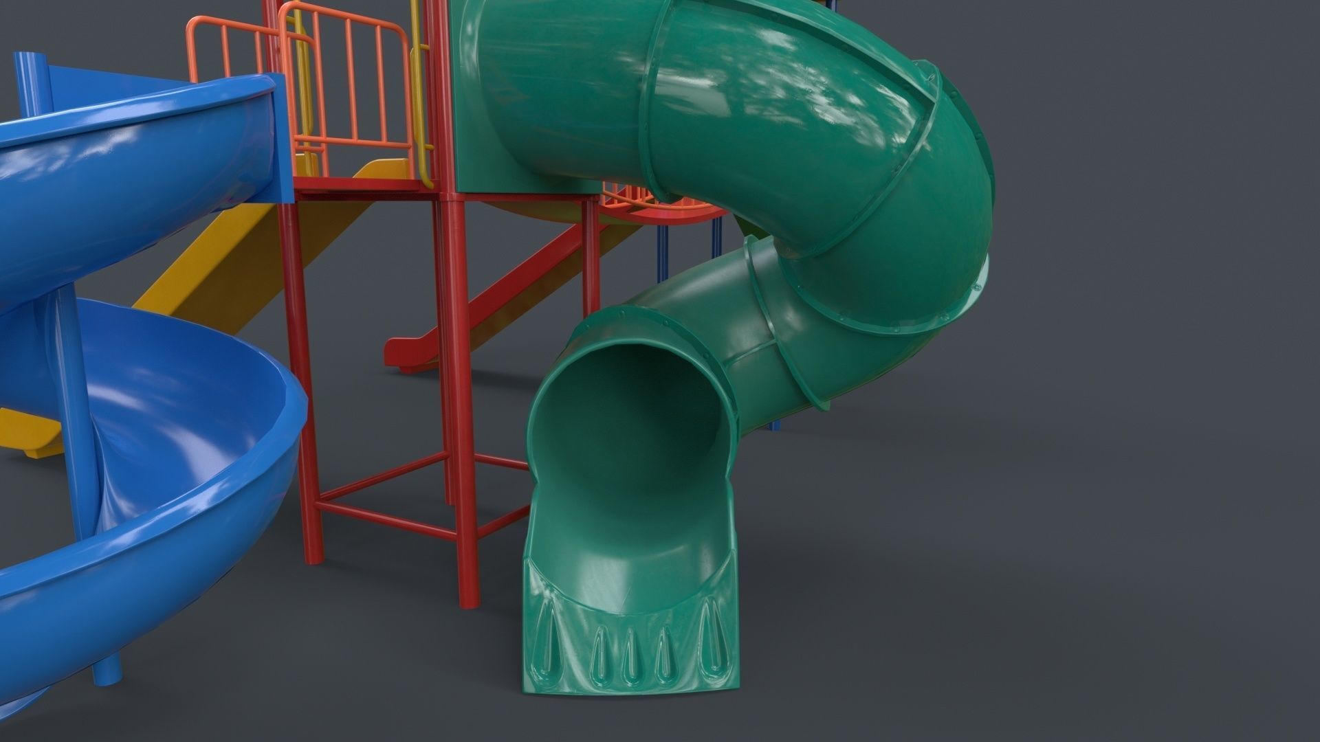 PBR Playground Outdoor Jungle Gym 14 Low-poly 3D model_14