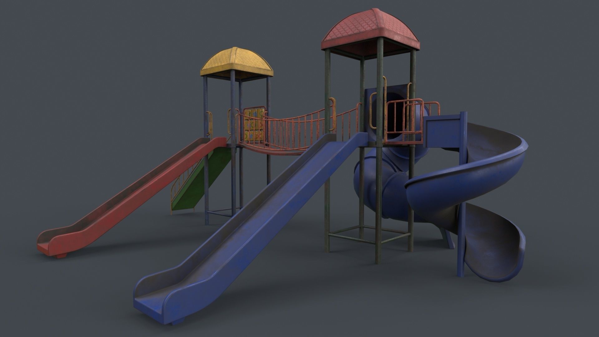 PBR Playground Outdoor Jungle Gym 14 Low-poly 3D model_105