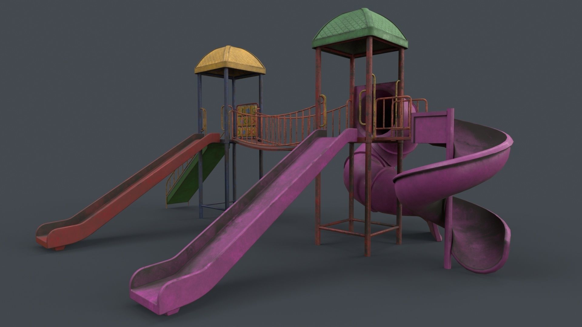 PBR Playground Outdoor Jungle Gym 14 Low-poly 3D model_100