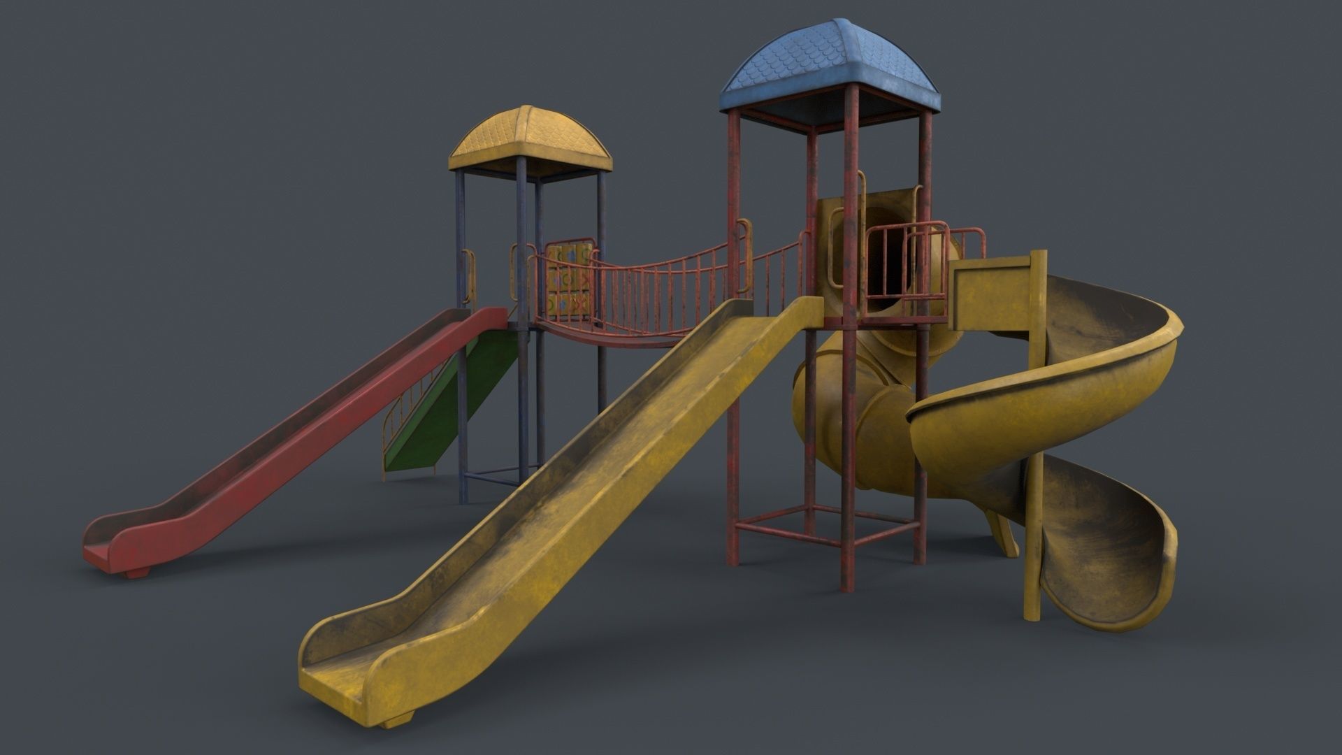 PBR Playground Outdoor Jungle Gym 14 Low-poly 3D model_112