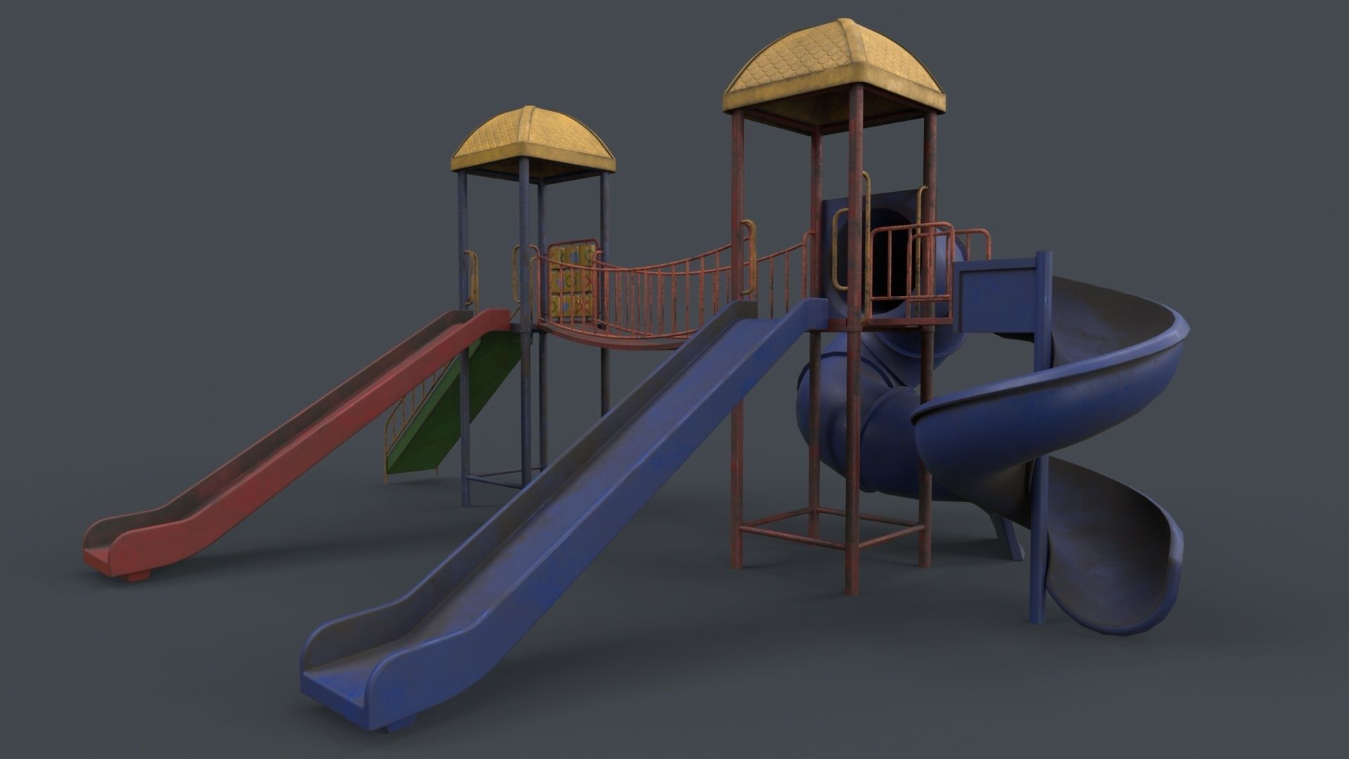 PBR Playground Outdoor Jungle Gym 14 Low-poly 3D model_114