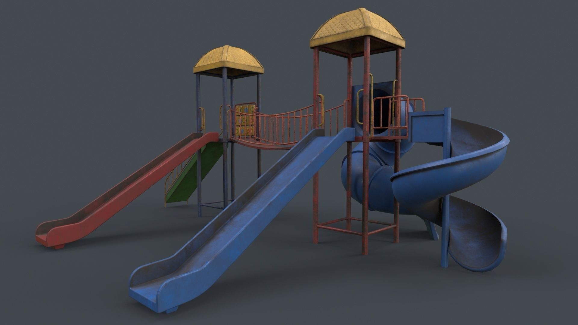 PBR Playground Outdoor Jungle Gym 14 Low-poly 3D model_116