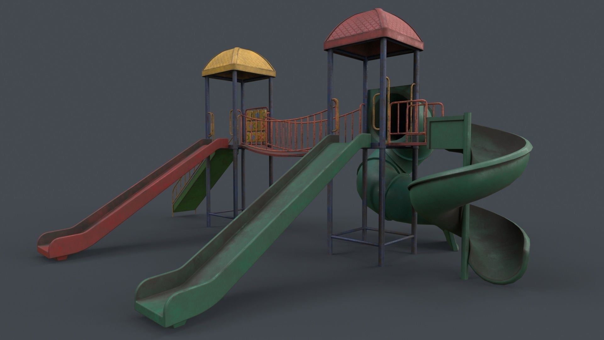 PBR Playground Outdoor Jungle Gym 14 Low-poly 3D model_107