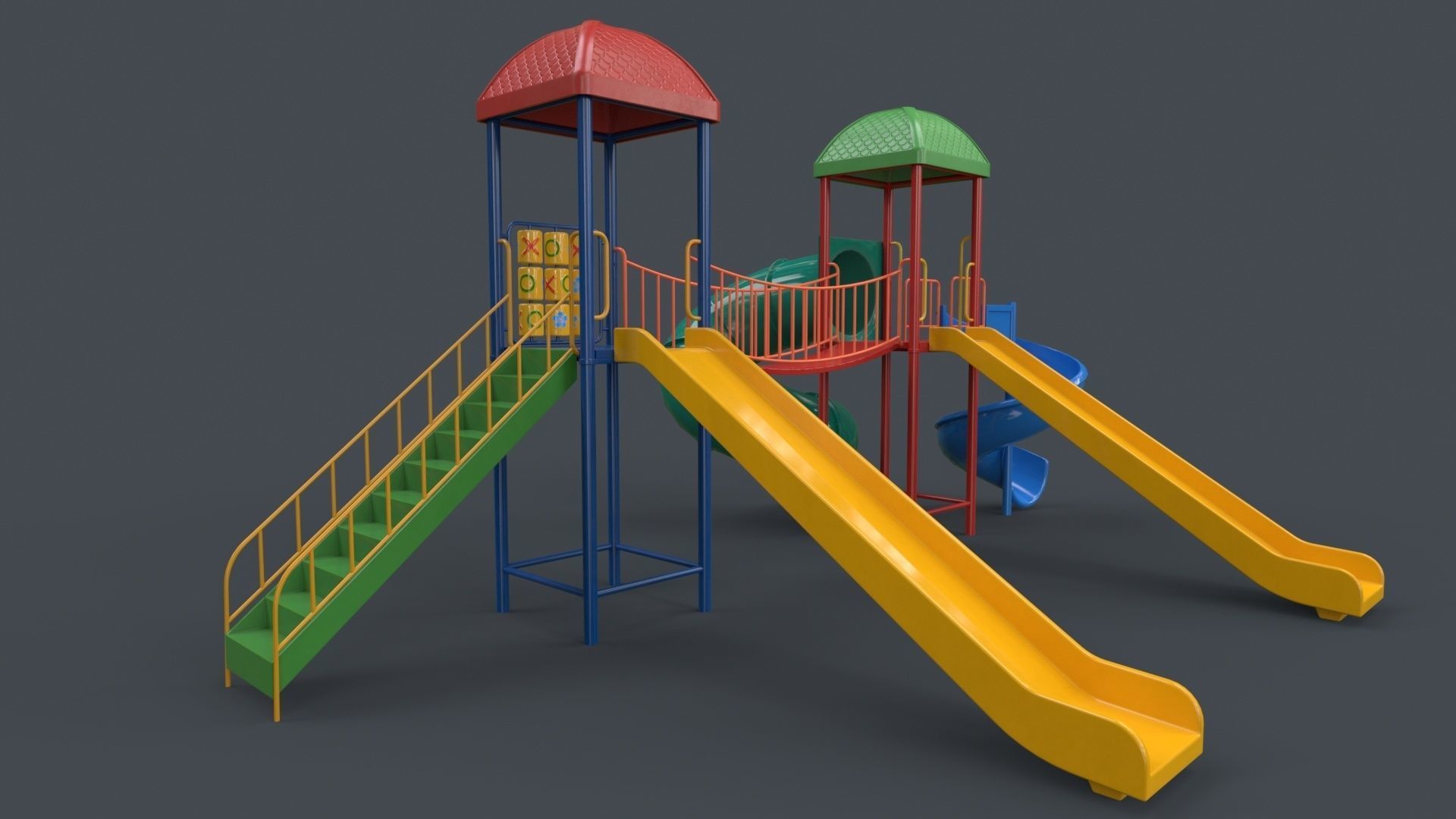 PBR Playground Outdoor Jungle Gym 14 Low-poly 3D model_45
