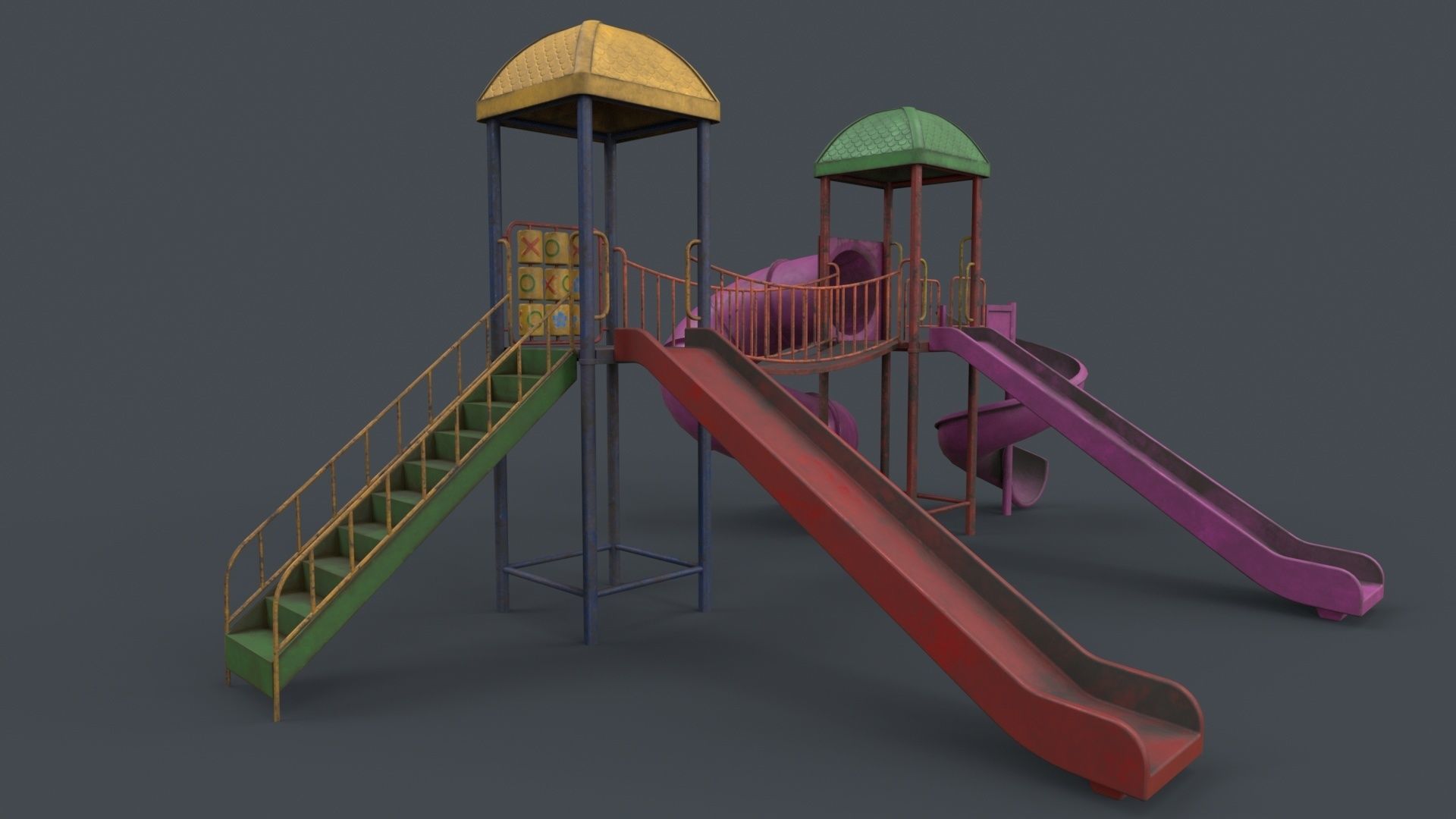 PBR Playground Outdoor Jungle Gym 14 Low-poly 3D model_75