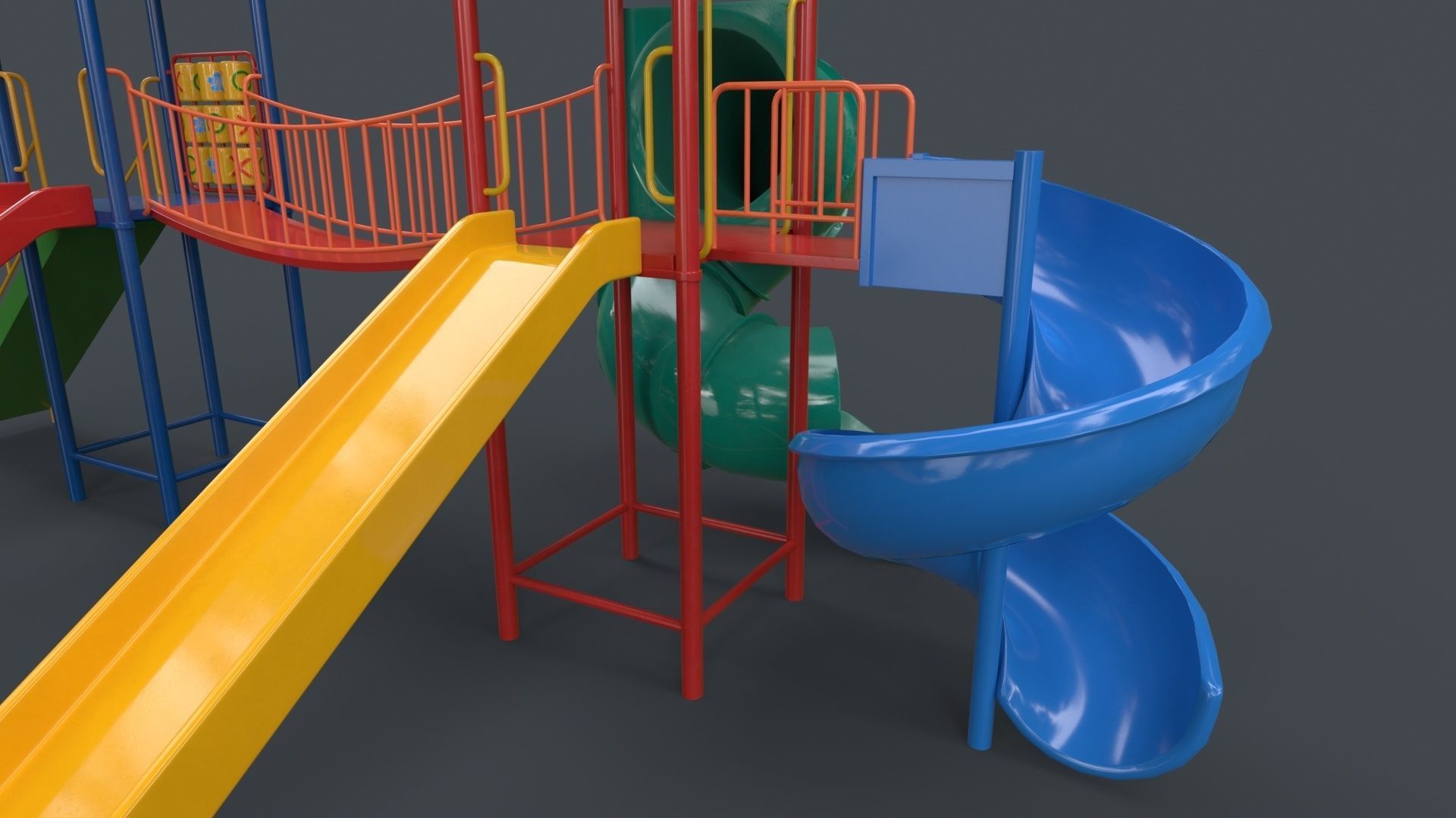 PBR Playground Outdoor Jungle Gym 14 Low-poly 3D model_12